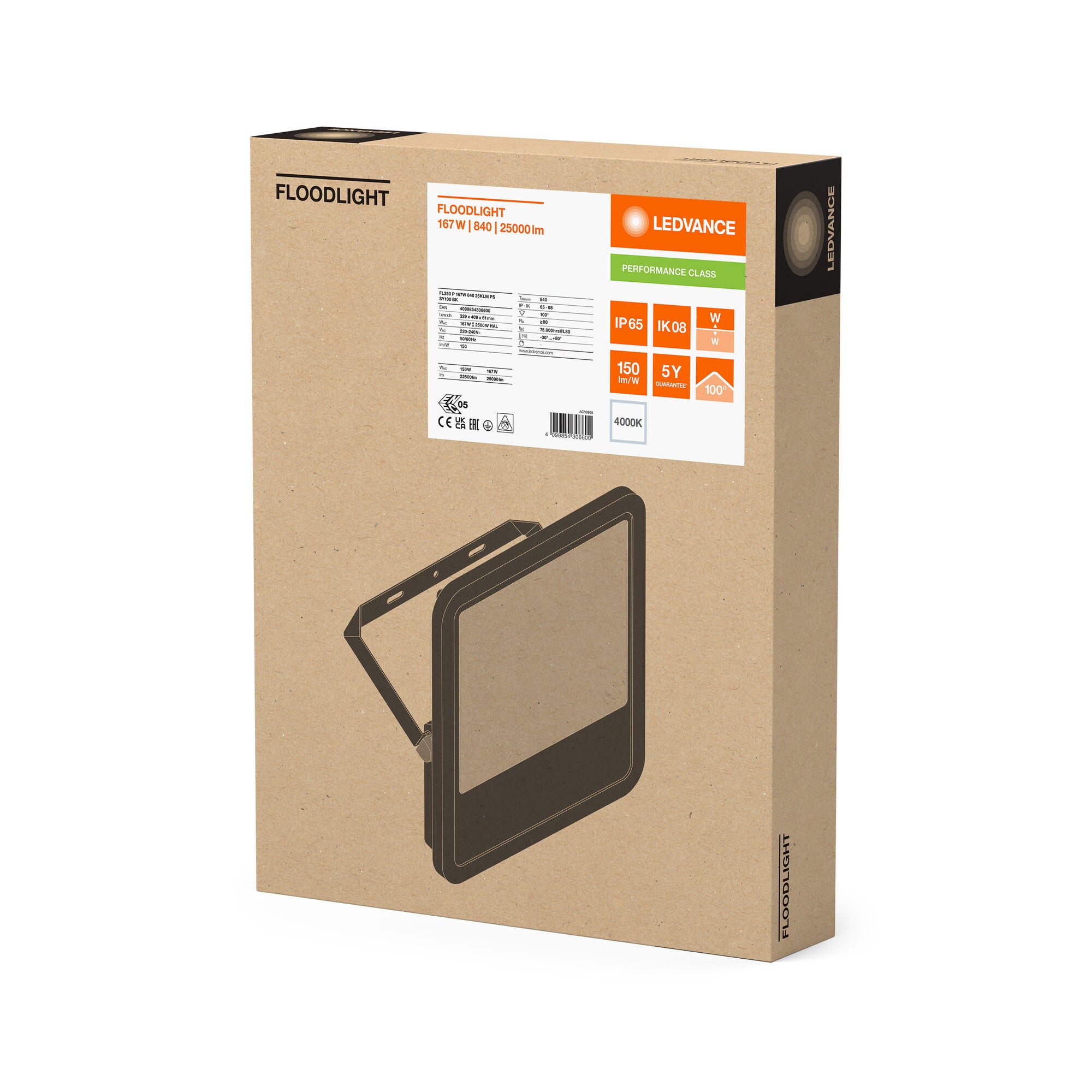 FLOOD PFM 167W/840 SORT