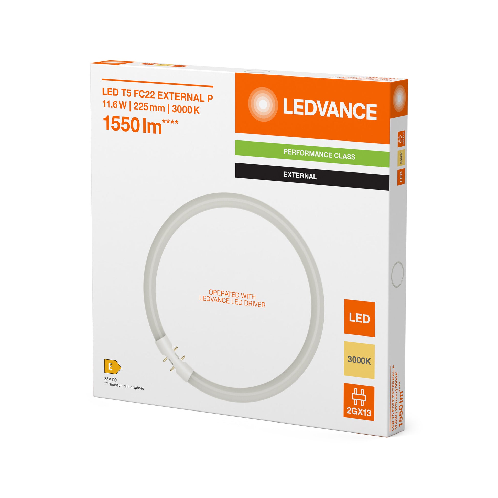 LED-RØR T5 PEX FC 22 11,6W 830