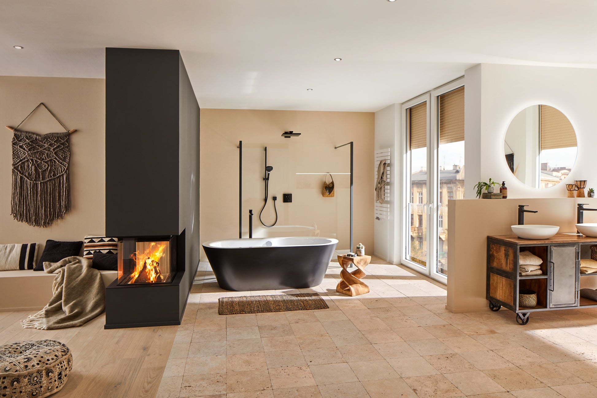 Hansgrohe Raindance E hovedbruser 300 med bruserbøjning, mat sort