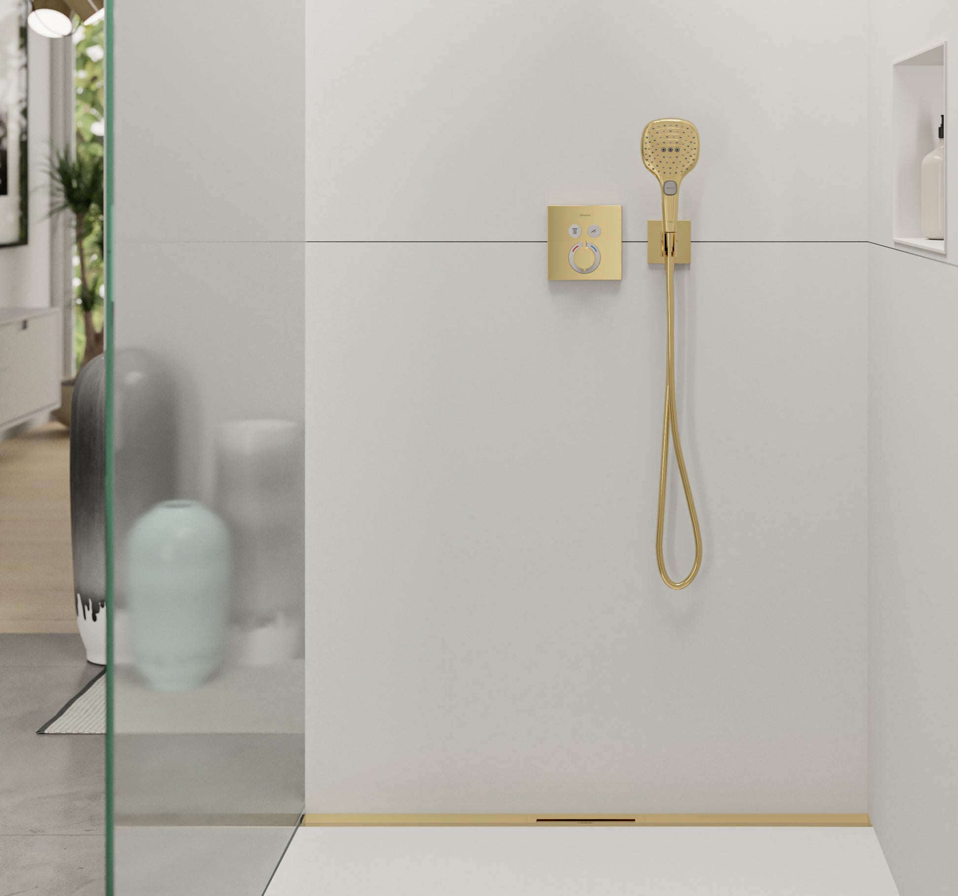 Hansgrohe Isiflex'B bruserslange 1600 mm, poleret guld-optik