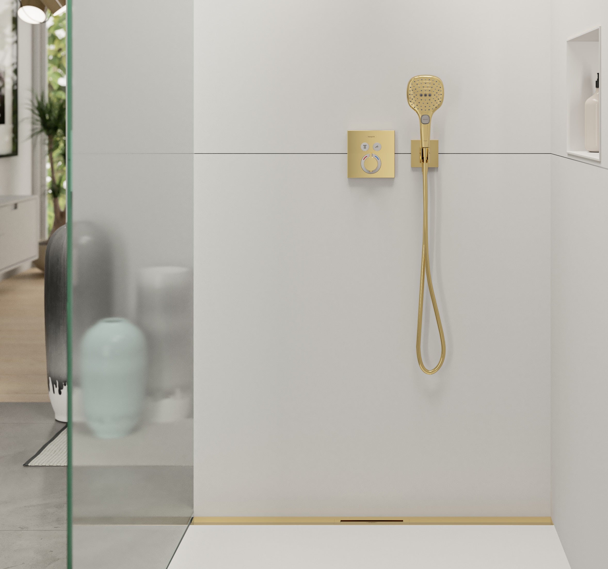 Hansgrohe Isiflex'B bruserslange 1600 mm, poleret guld-optik
