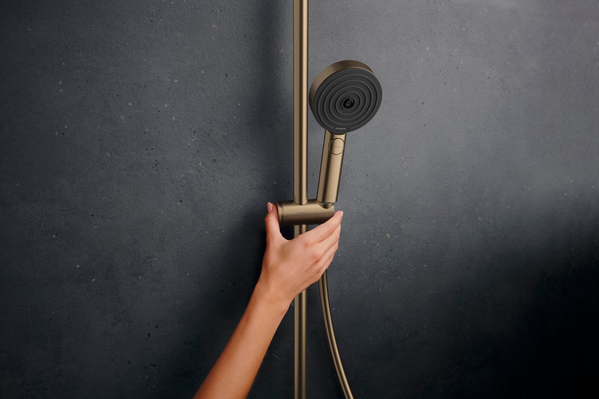 Hansgrohe Pulsify S Puro showerpipe EcoSmart m håndb, børstet b