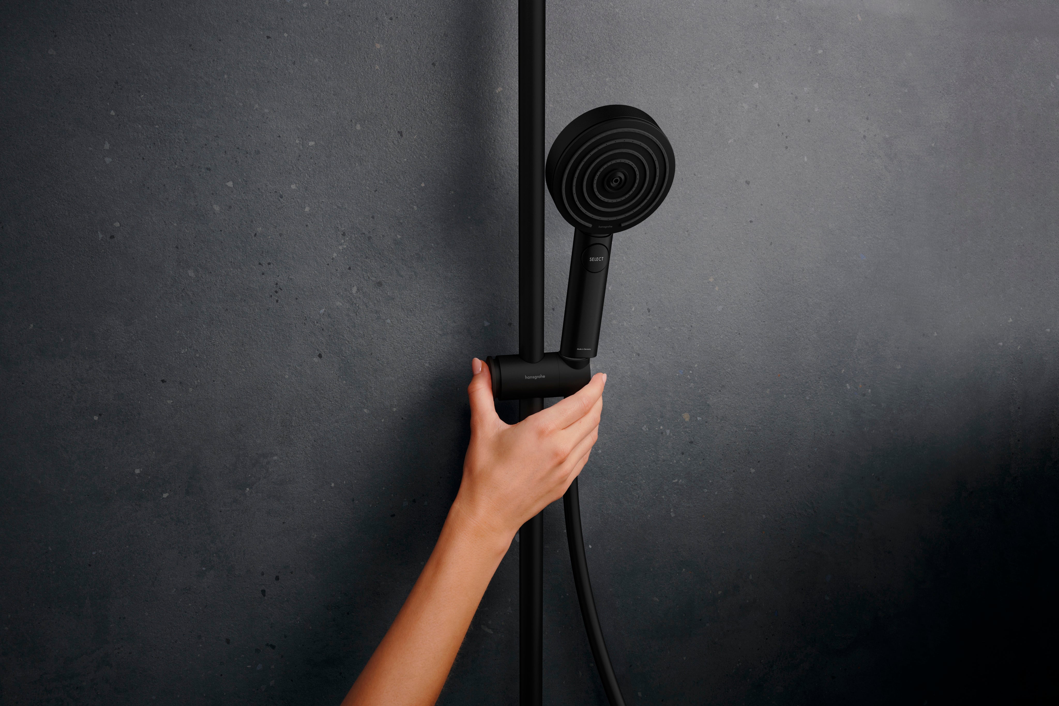 Hansgrohe Pulsify S Puro showerpipe EcoSmart med håndb, mat sort