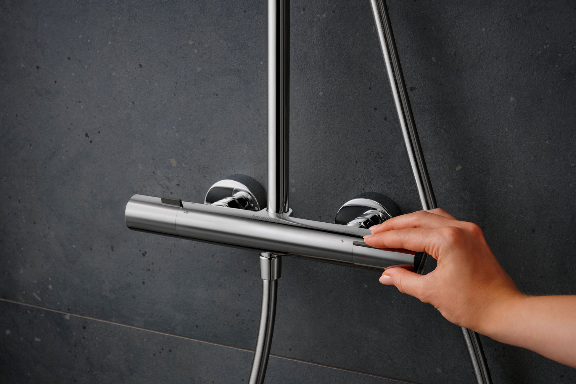Hansgrohe Pulsify S Puro showerpipe EcoSmart med hånd, krom