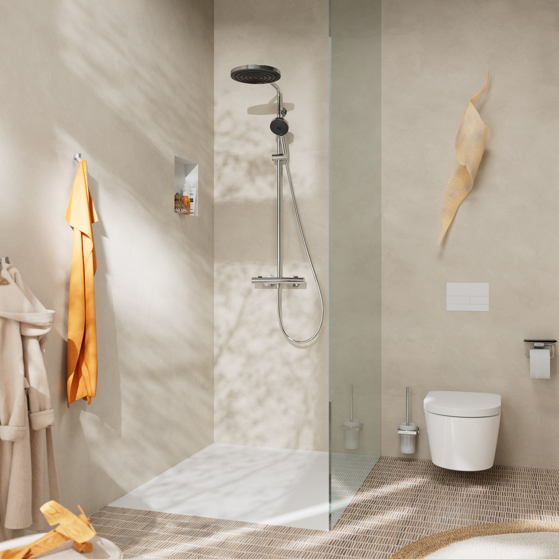 Hansgrohe Pulsify S Puro showerpipe EcoSmart med hånd, krom