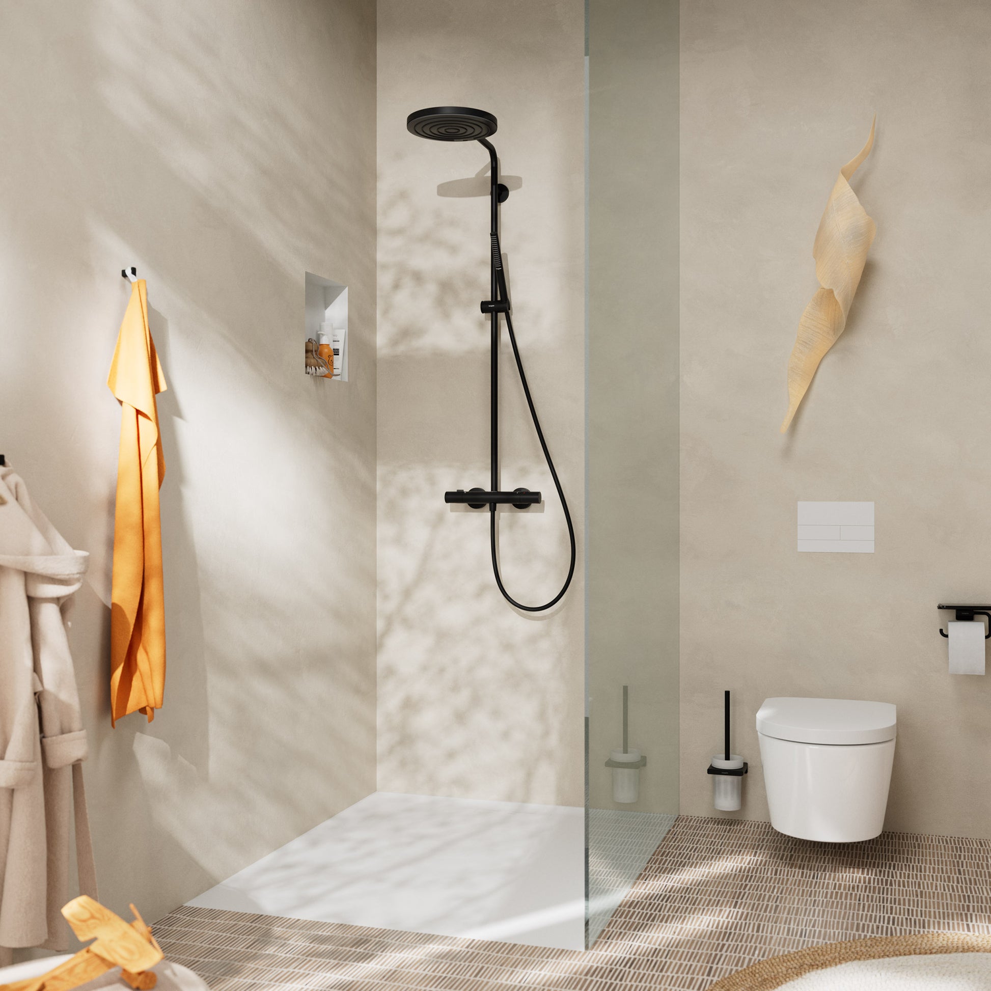 Hansgrohe Pulsify S Puro showerpipe 260 1jet EcoSmart, mat sort