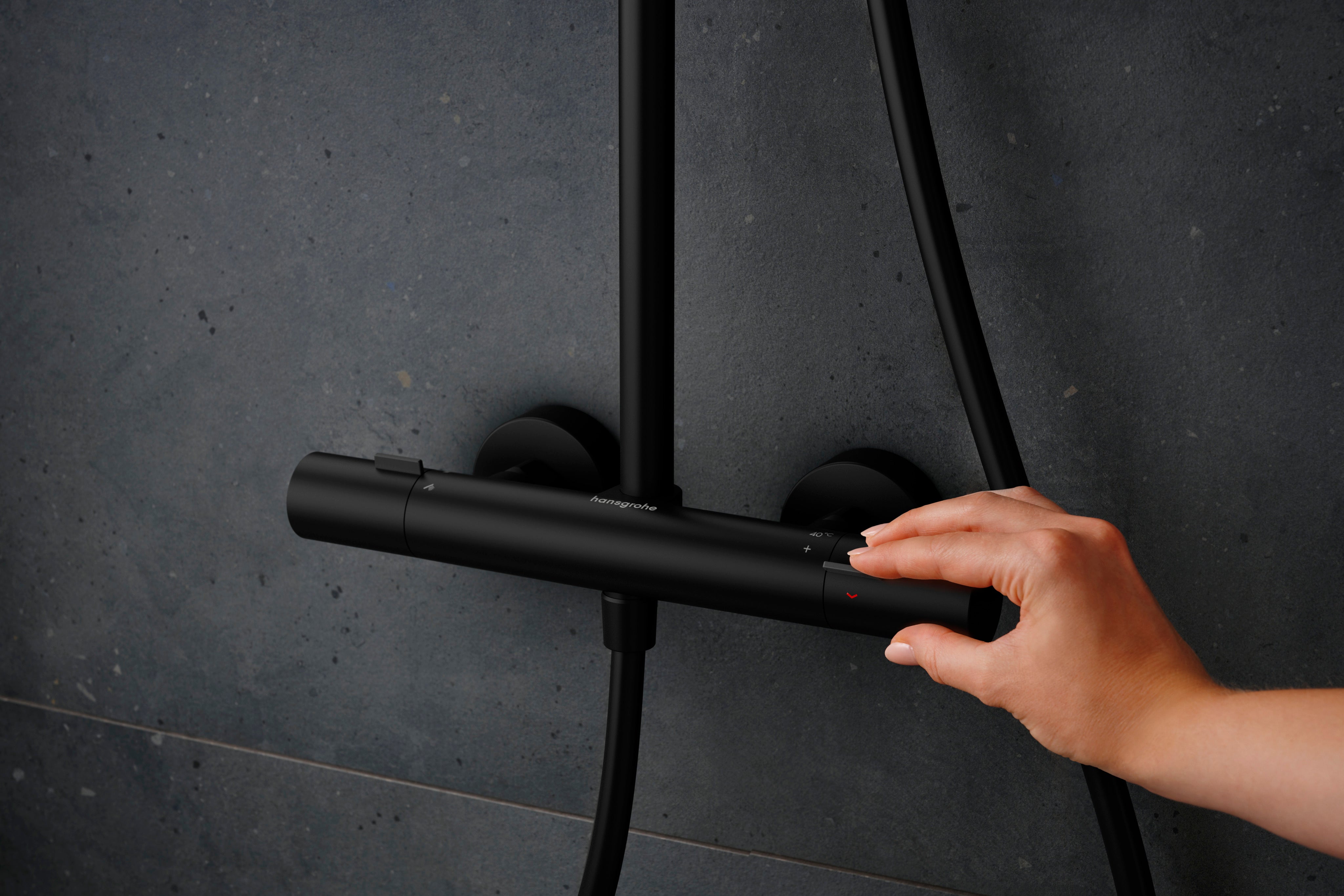 Hansgrohe Pulsify S Puro showerpipe 260 1jet EcoSmart, mat sort