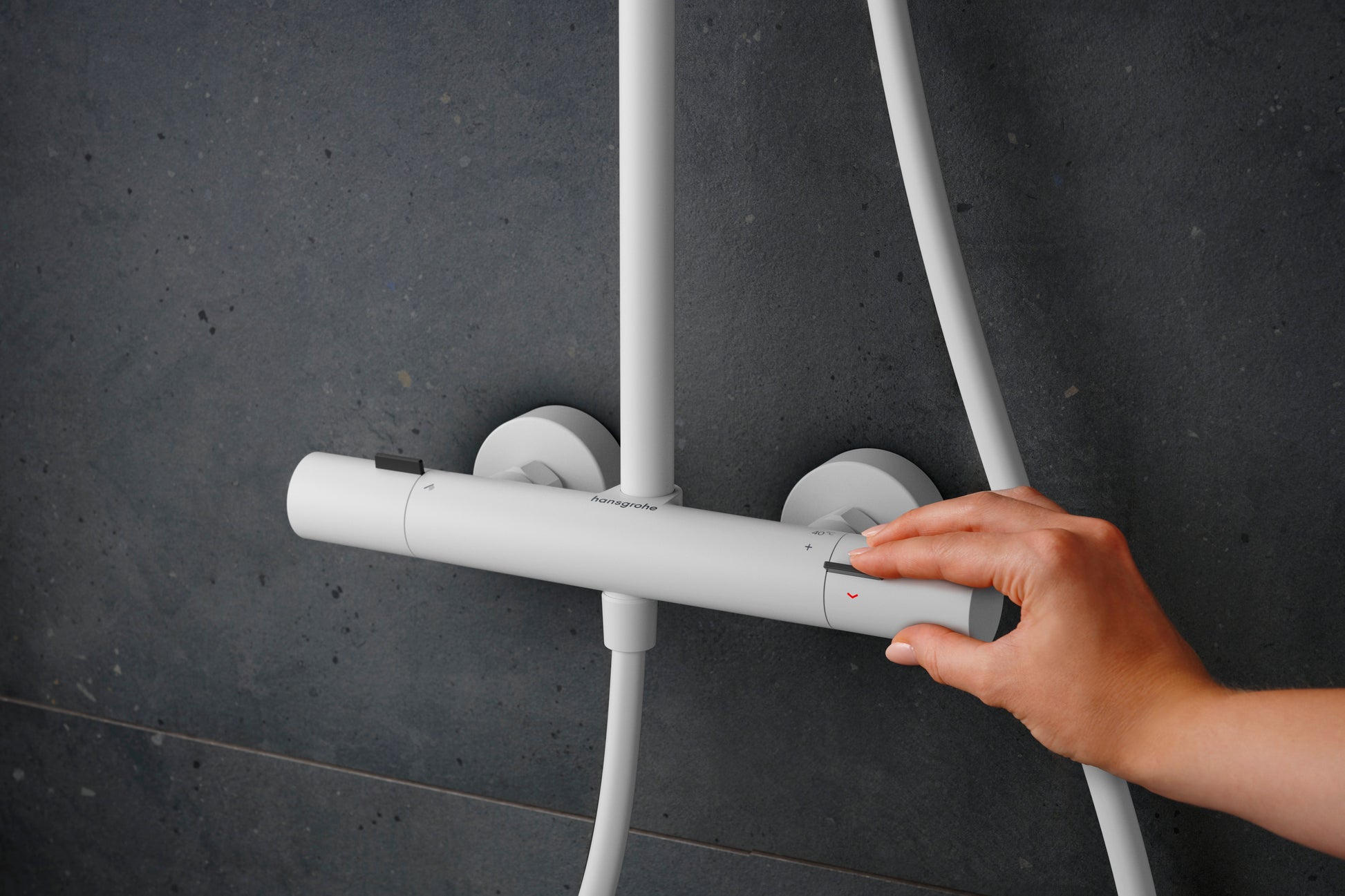 Hansgrohe Pulsify S Puro showerpipe 260 1jet EcoSmart, mat hvid