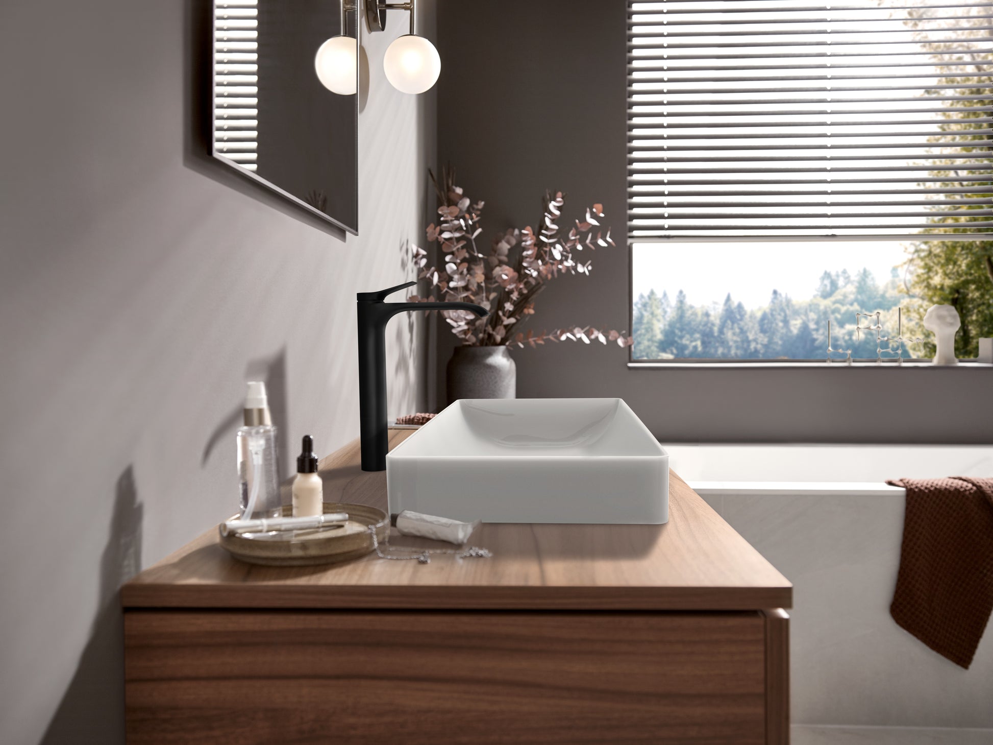 Hansgrohe Vivenis håndvaskarmatur 191mm uden BV, mat sort