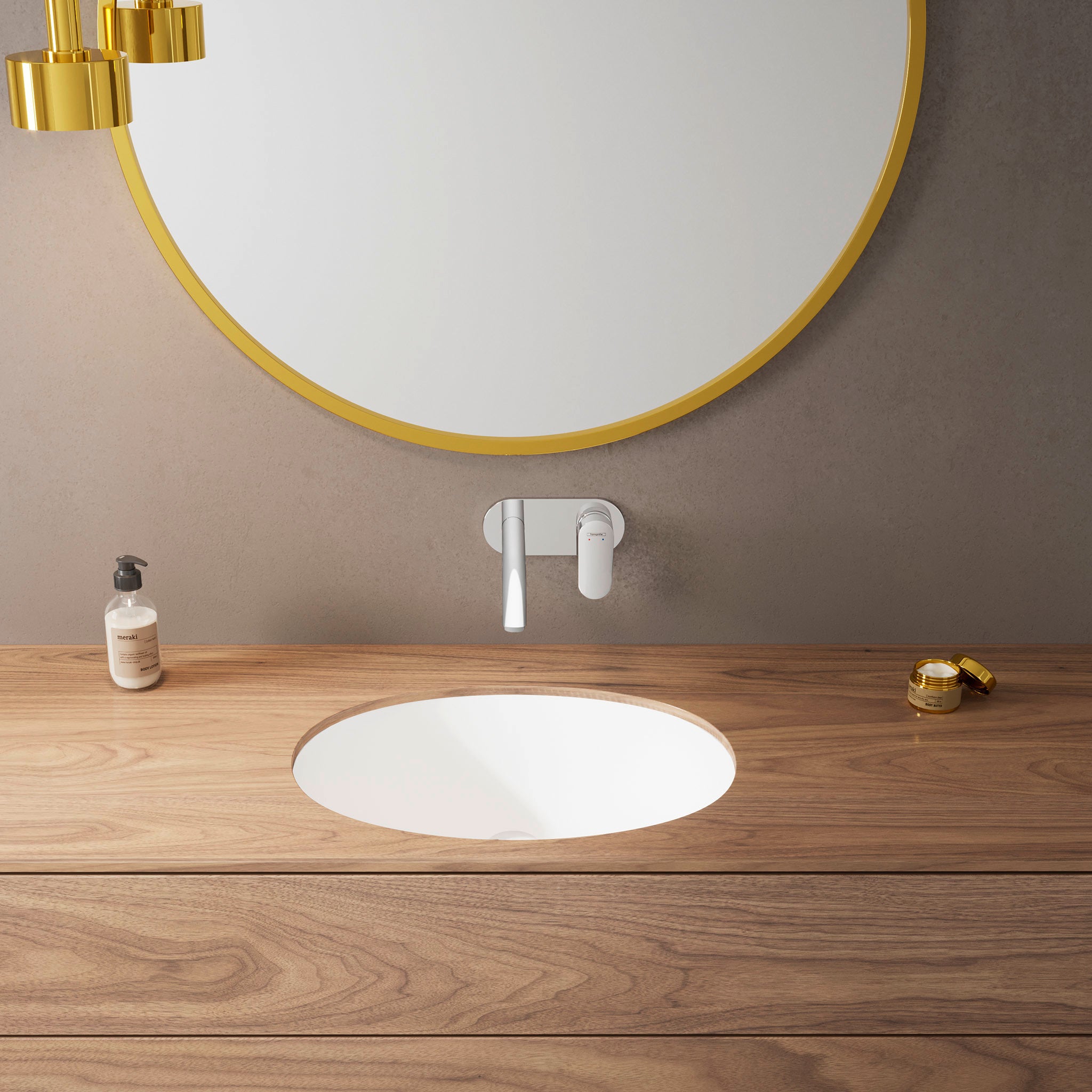 Hansgrohe Vernis Blend 2-huls håndvaskarmatur indbygning 207mm, krom