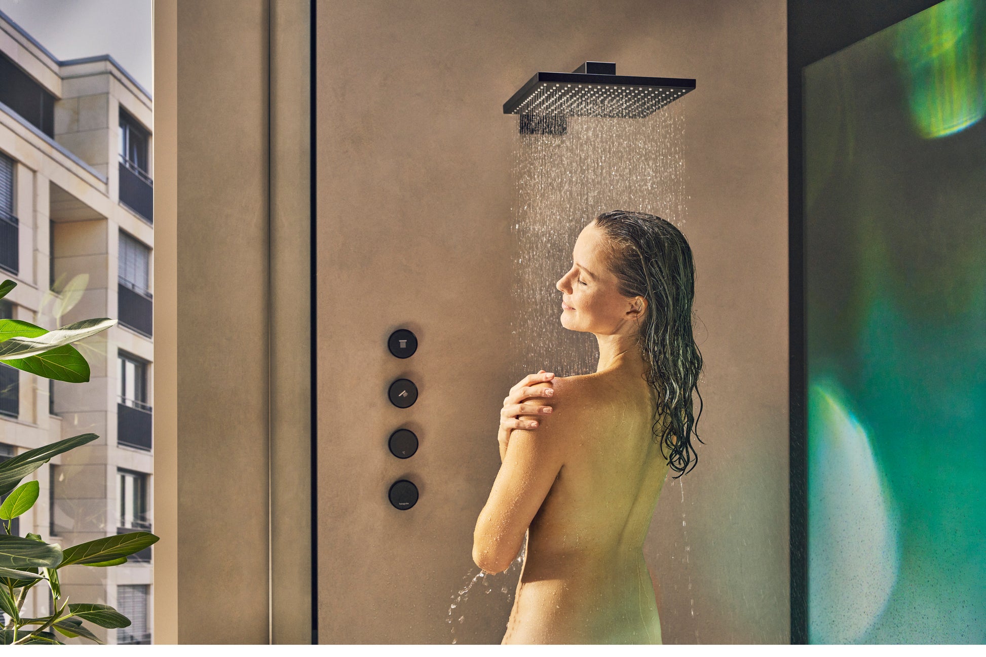 Hansgrohe Raindance E hovedbruser 300 med bruserbøjning, mat sort