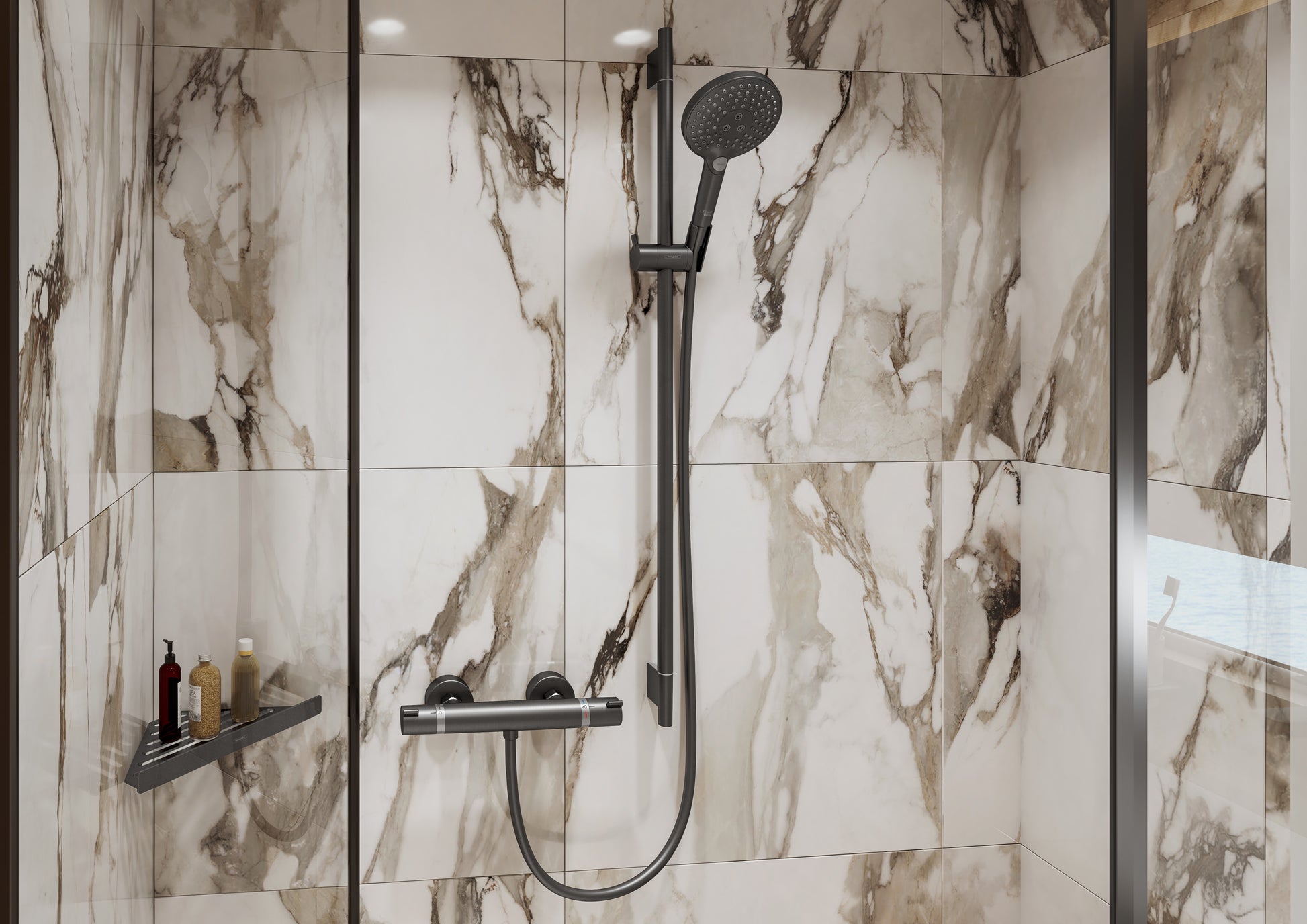 hansgrohe Unica S Puro bruserstang med bruserslange, BSK