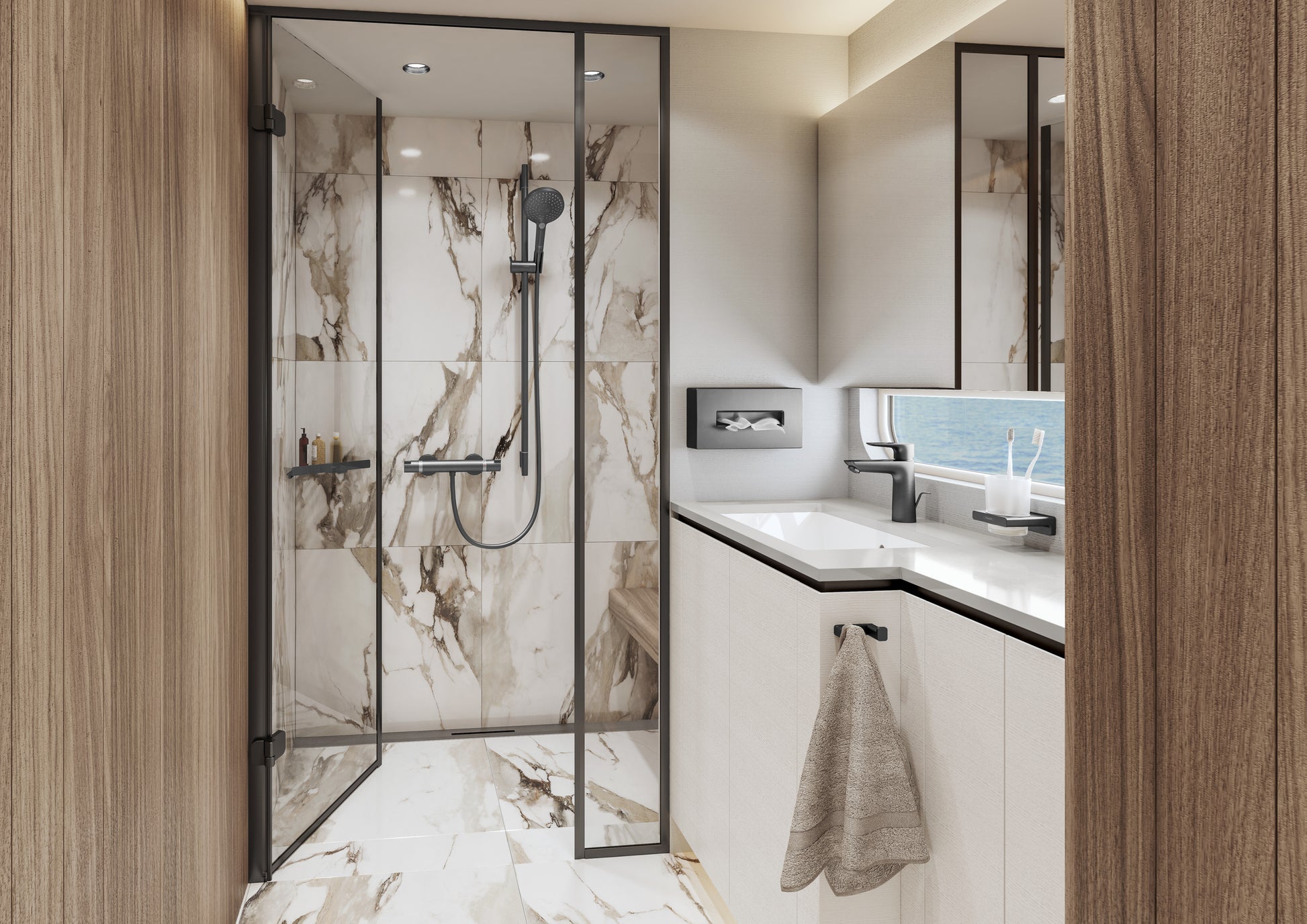 hansgrohe Unica S Puro bruserstang med bruserslange, BSK
