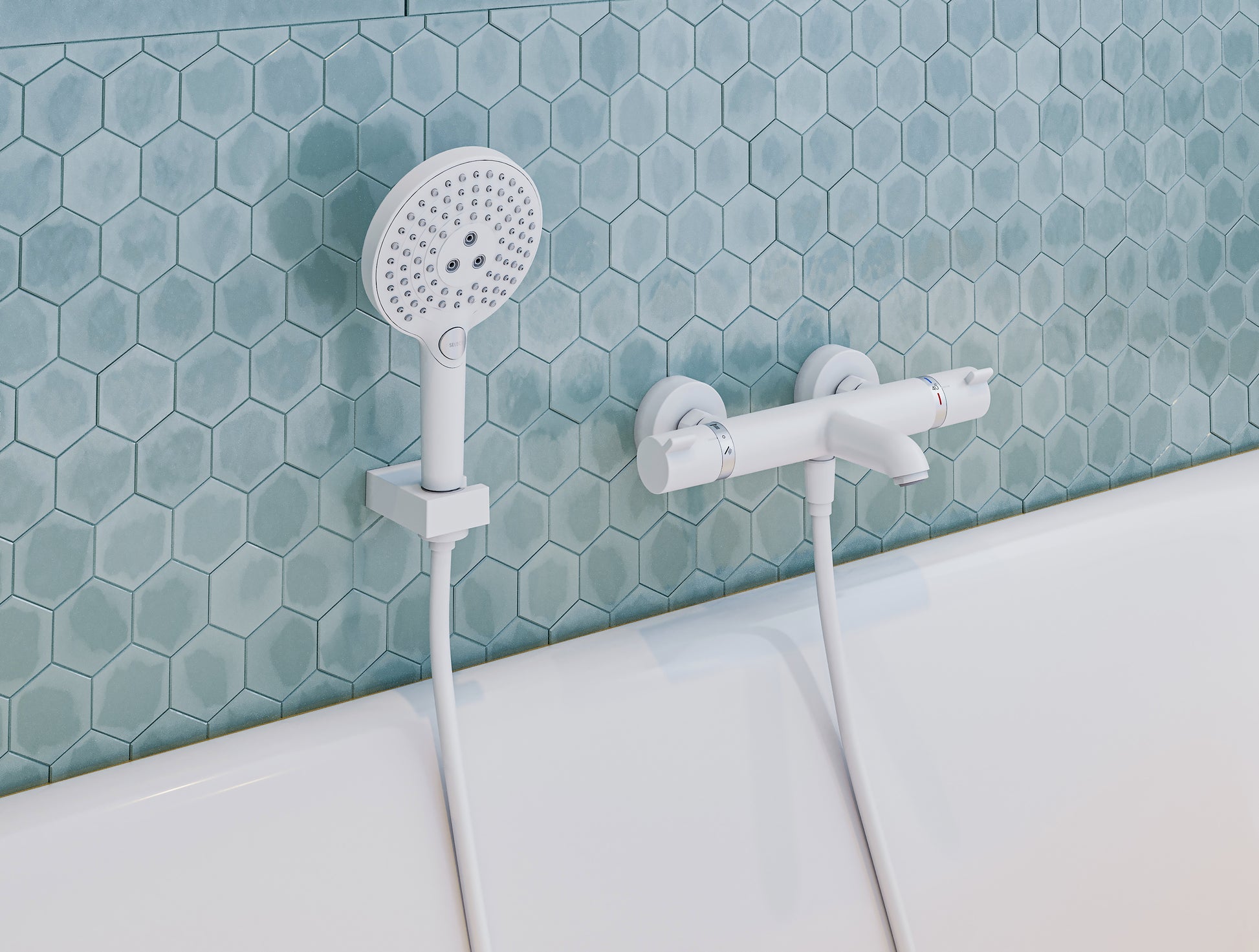 hansgrohe Porter E bruserholder, mat hvid
