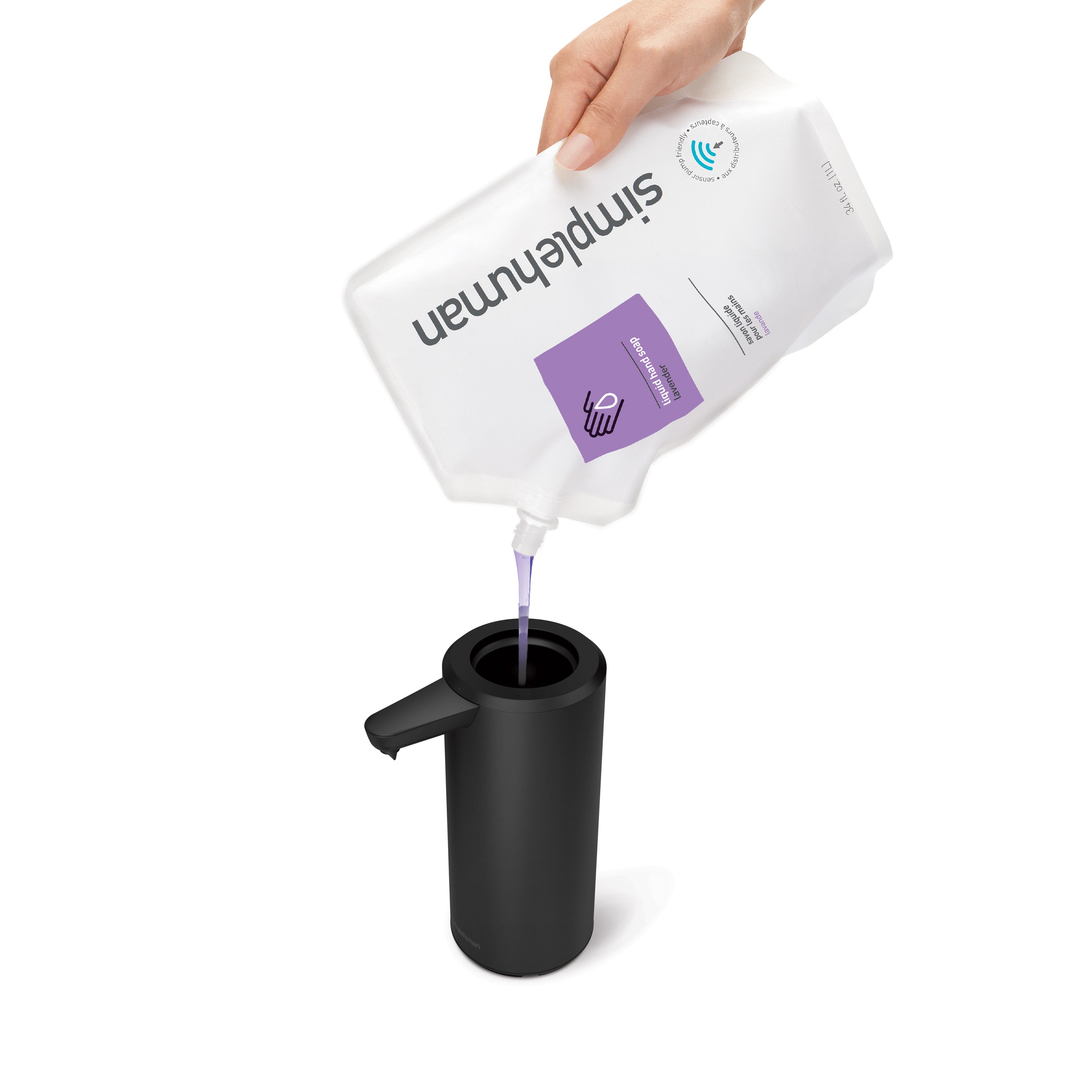 Sæbedispenser med sensor, sort