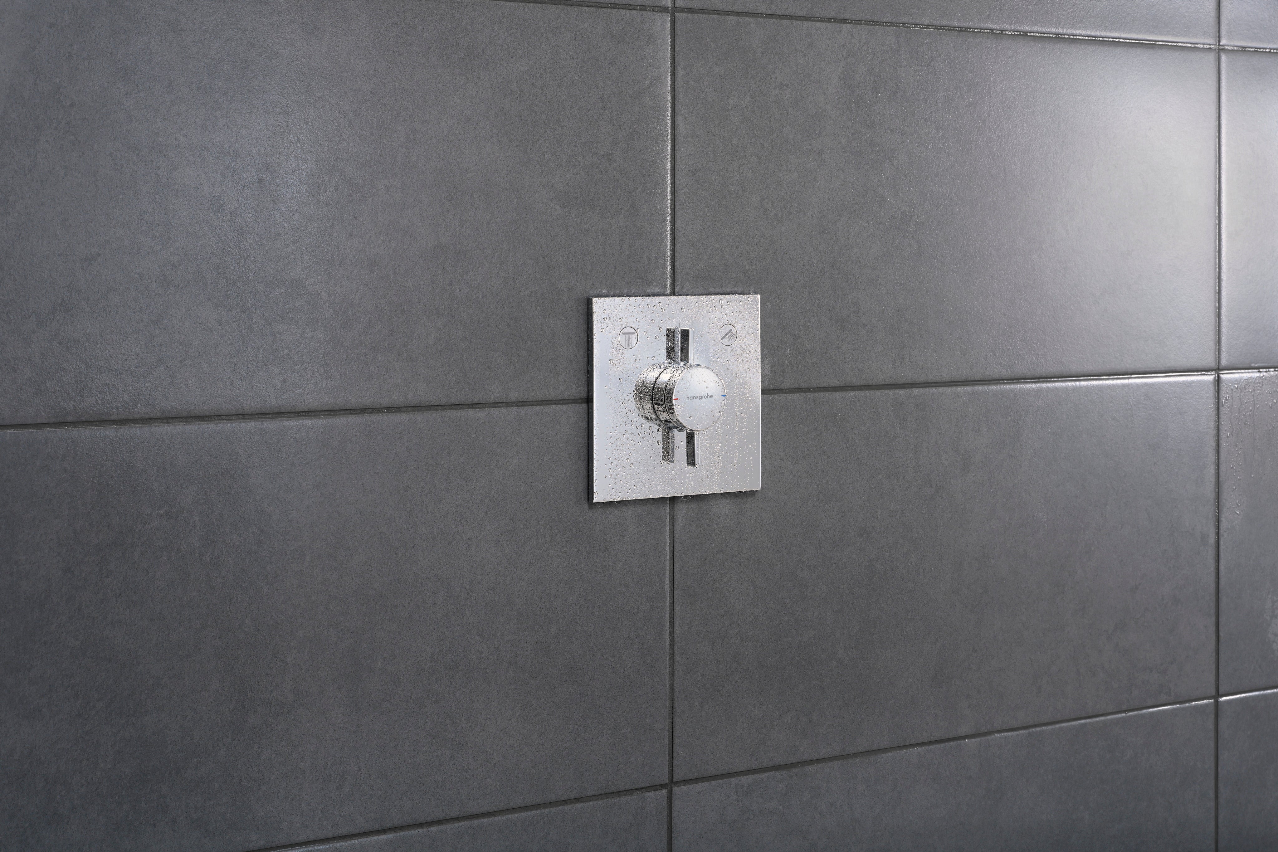 HANSGROHE DuoTurn Brusearmatur 155x155mm indb 2udtag metal/kunst