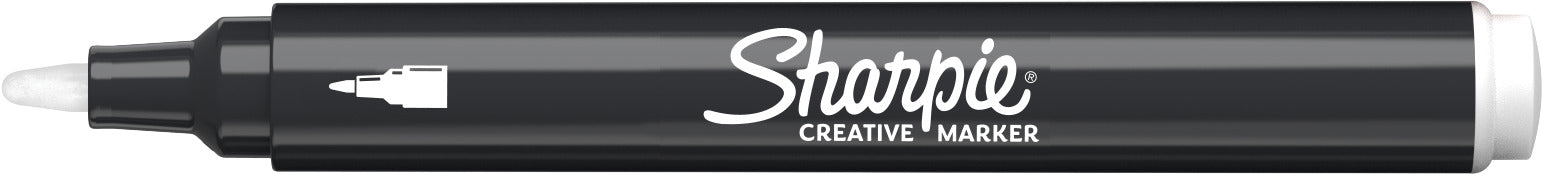 Sharpie akrylmarker creative, rund spids, sort/hvid, 2 stk.
