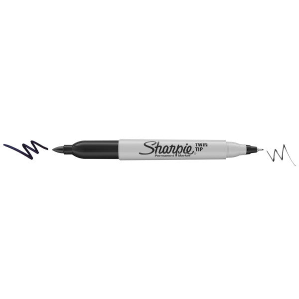 Sharpie permanent marker twin tip, dobbeltsidet, sort