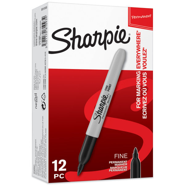 Sharpie permanent marker, fine, 1,0 mm spids, sort