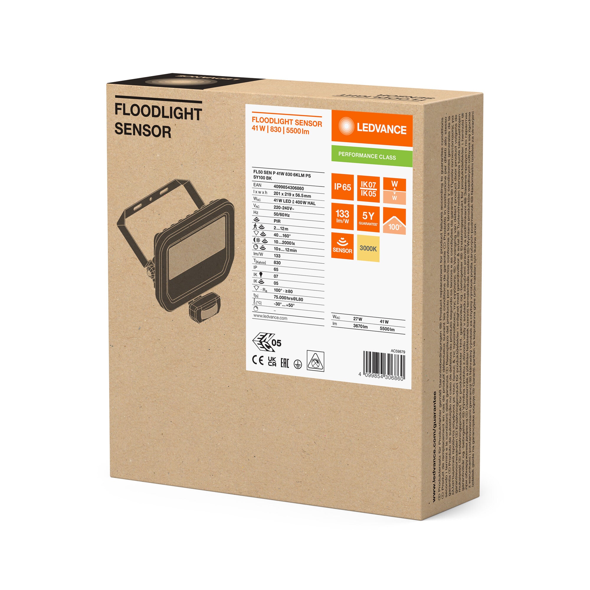 FLOOD PFM SENSOR 41W/830 SO