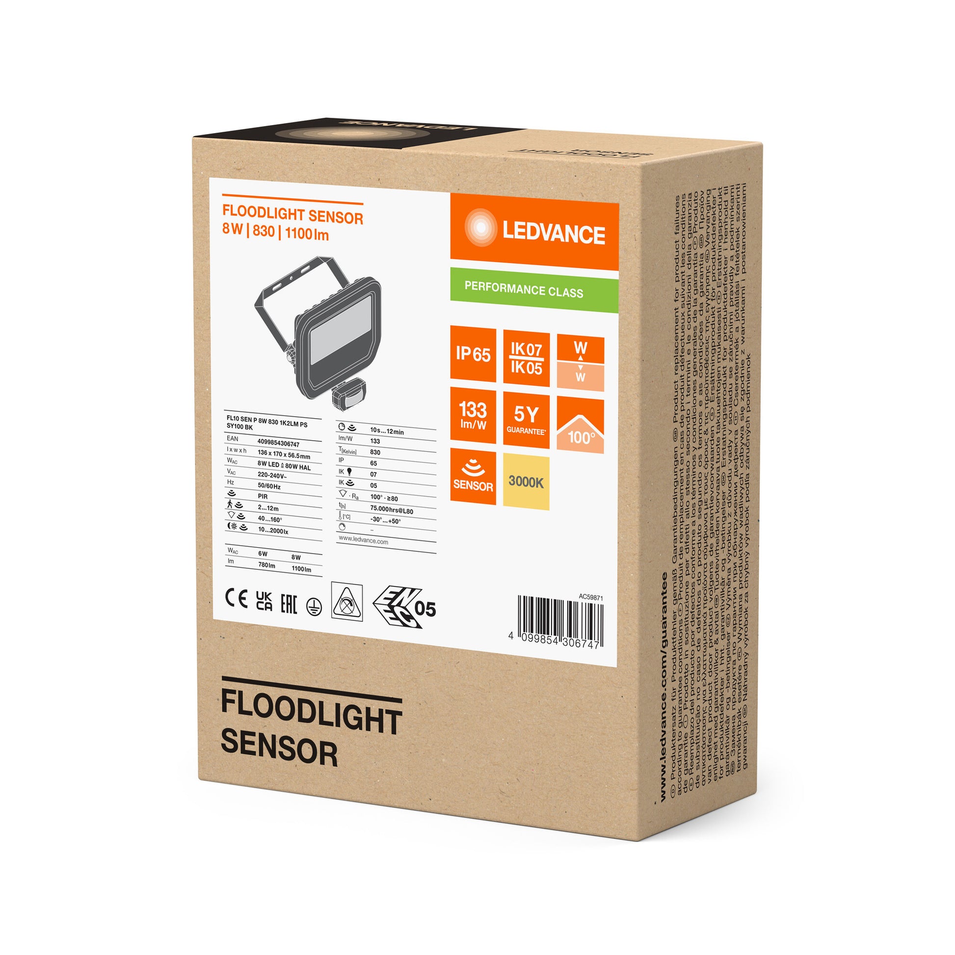 FLOOD PFM SENSOR 8W/830 SO