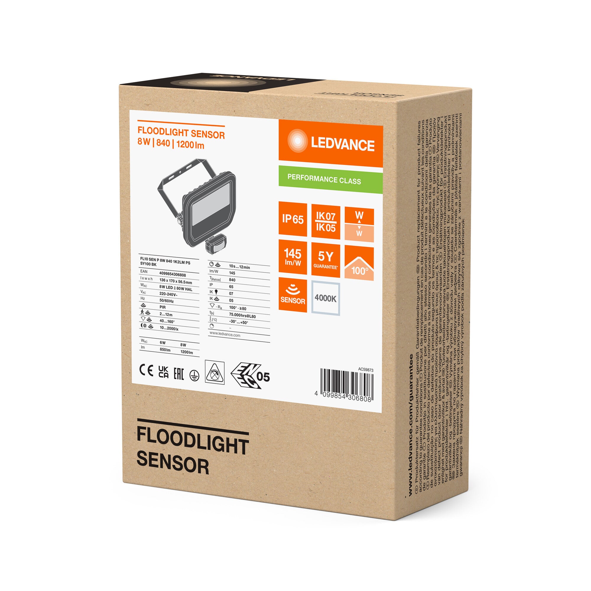 FLOOD PFM SENSOR 8W/840 HV