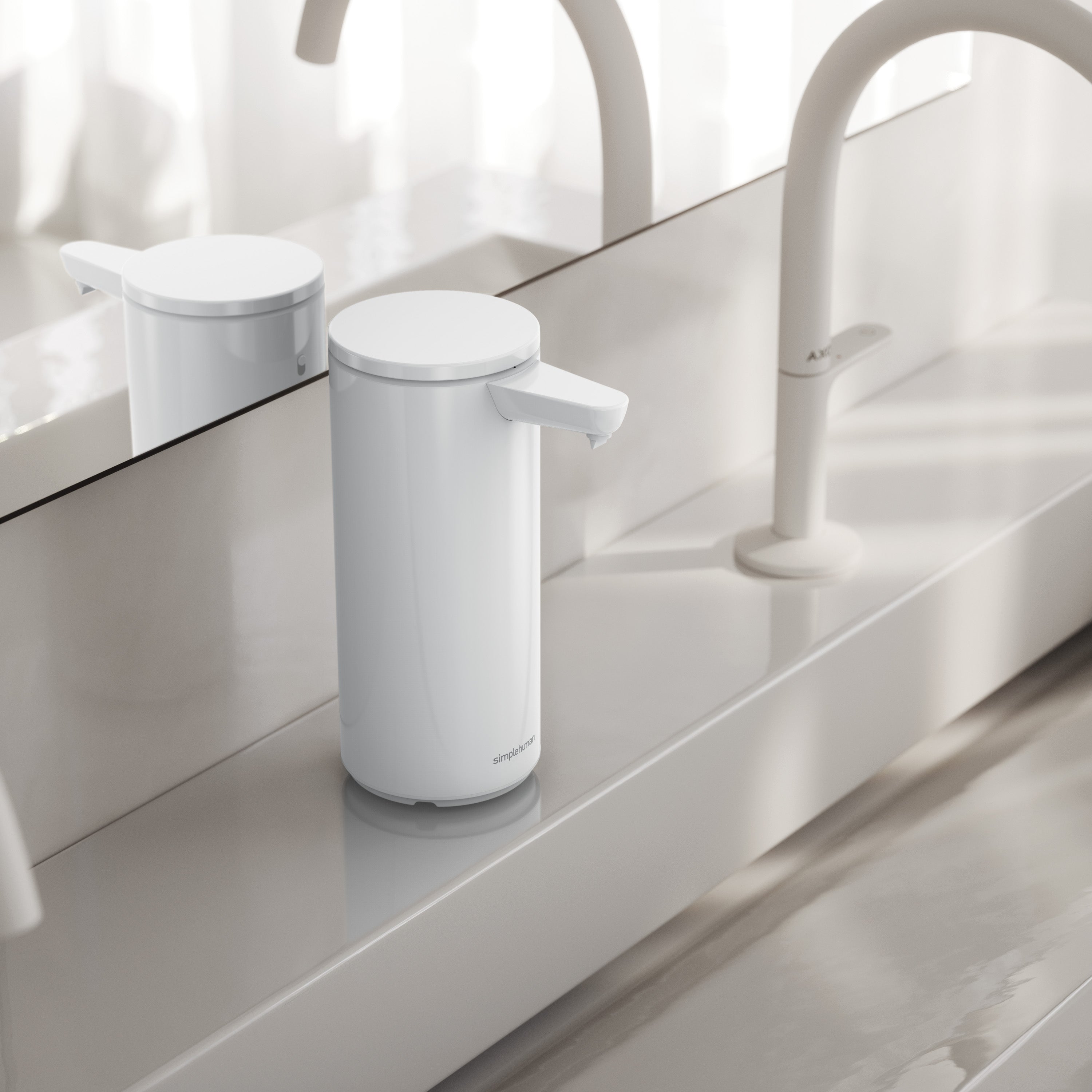 Sæbedispenser med sensor, hvid