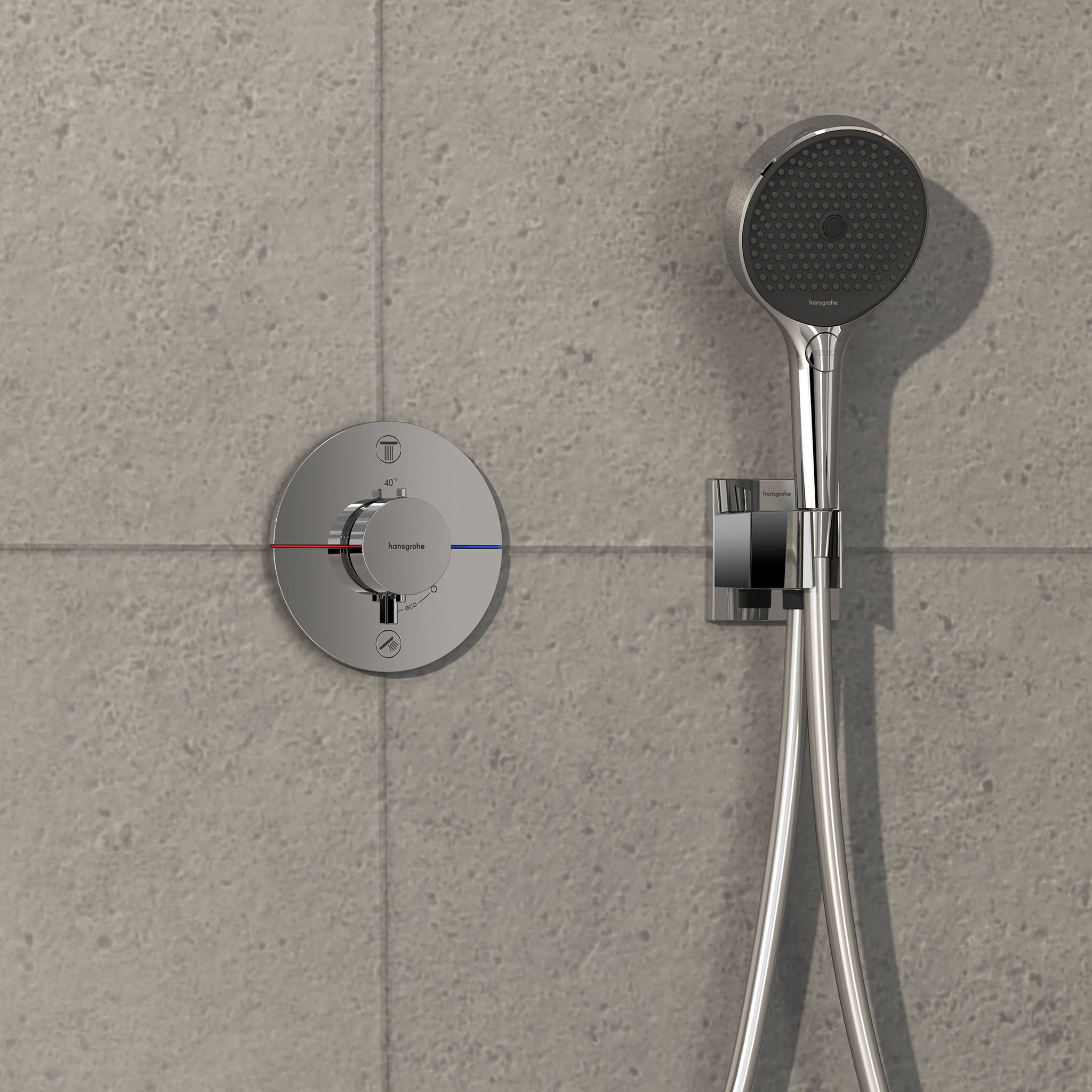 HANSGROHE ShowerSelect Comfort termostatbatteri ø155mm indb 2udt