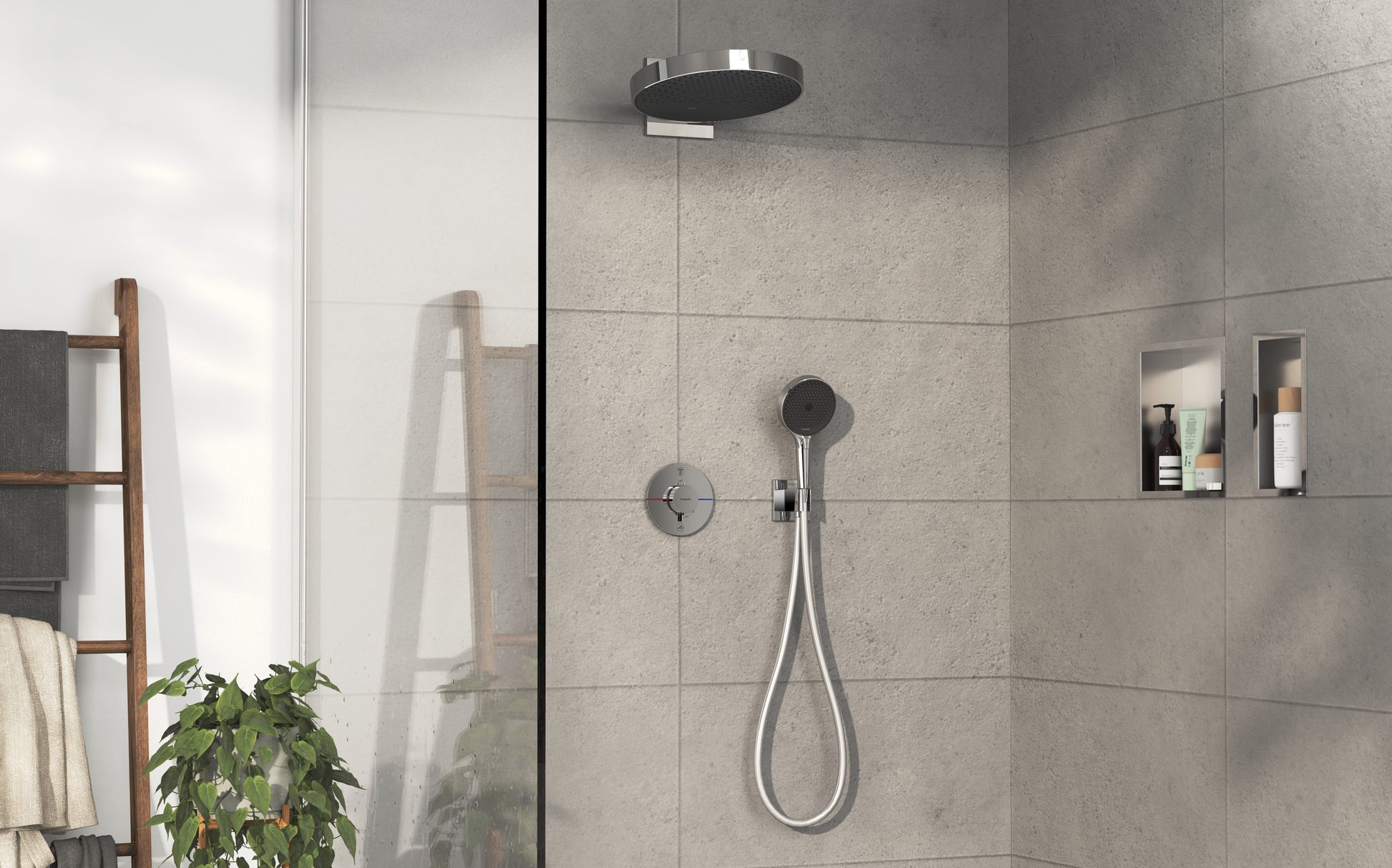 HANSGROHE ShowerSelect Comfort termostatbatteri ø155mm indb 2udt