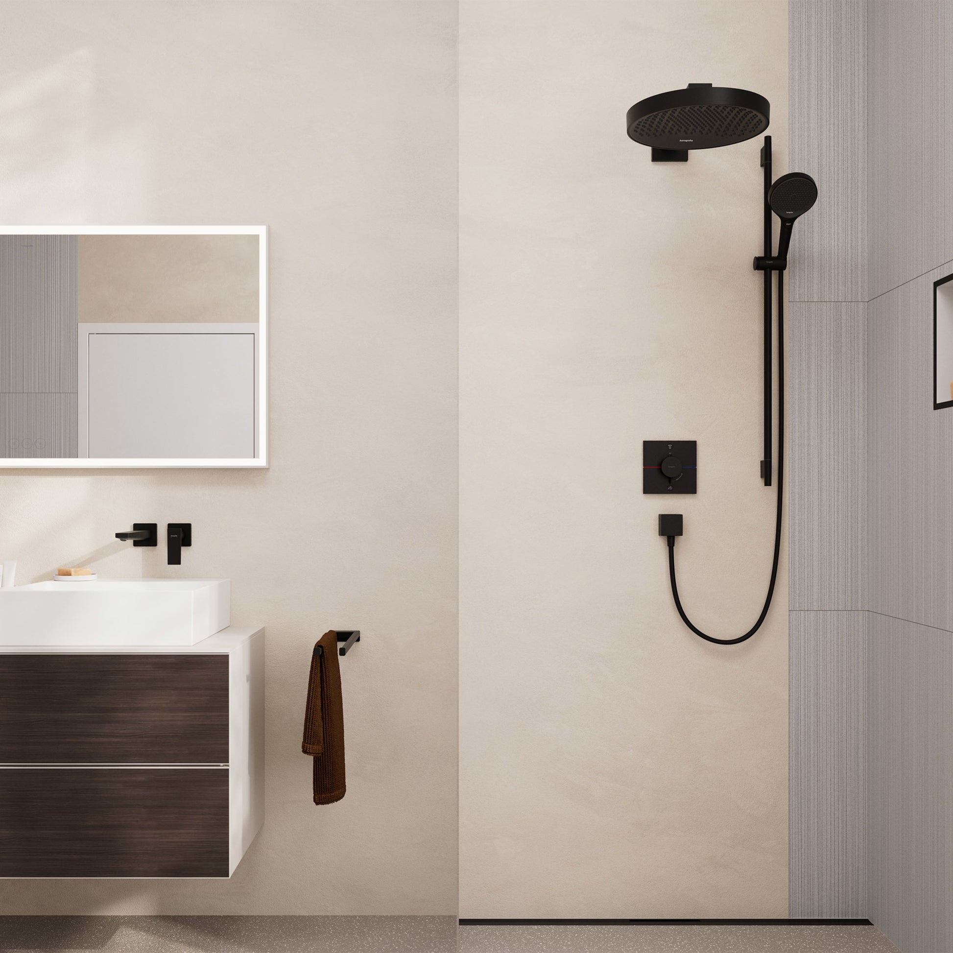 HANSGROHE ShowerSelect Comfort termostatbatteri 155x155mm indb 2