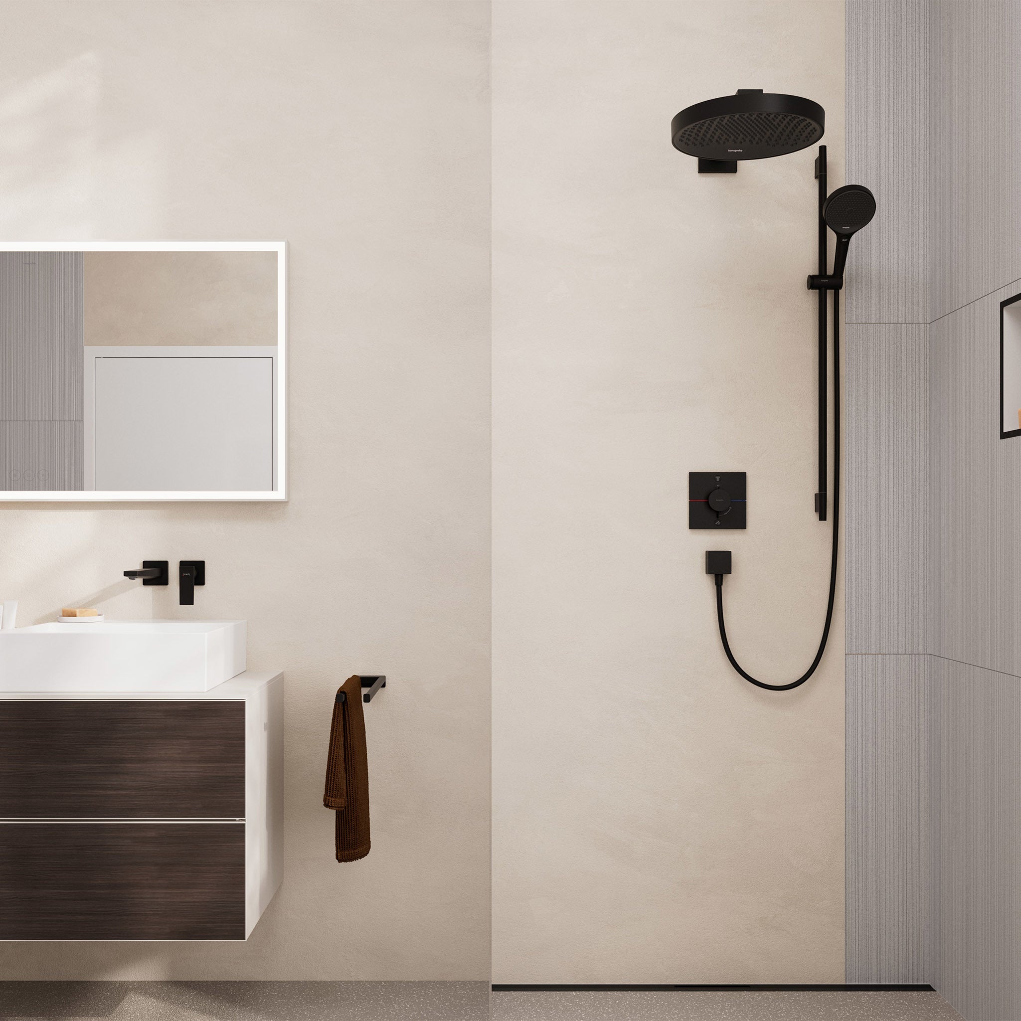 HANSGROHE ShowerSelect Comfort termostatbatteri 155x155mm indb 2