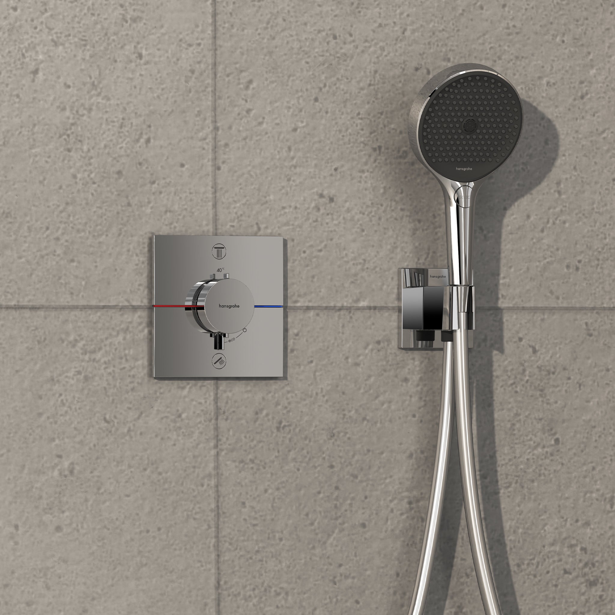 HANSGROHE ShowerSelect Comfort termostatbatteri 155x155mm indb 2