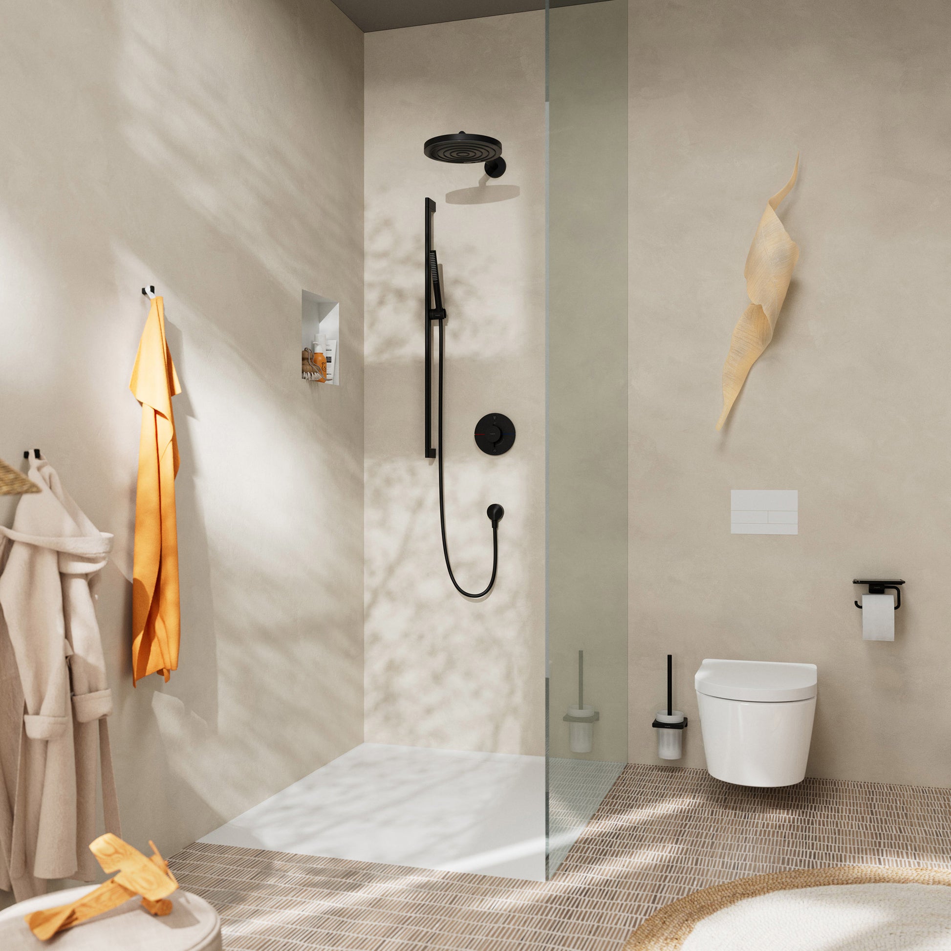 HANSGROHE ShowerSelect Comfort termostatbatteri ø155mm indb 2udt