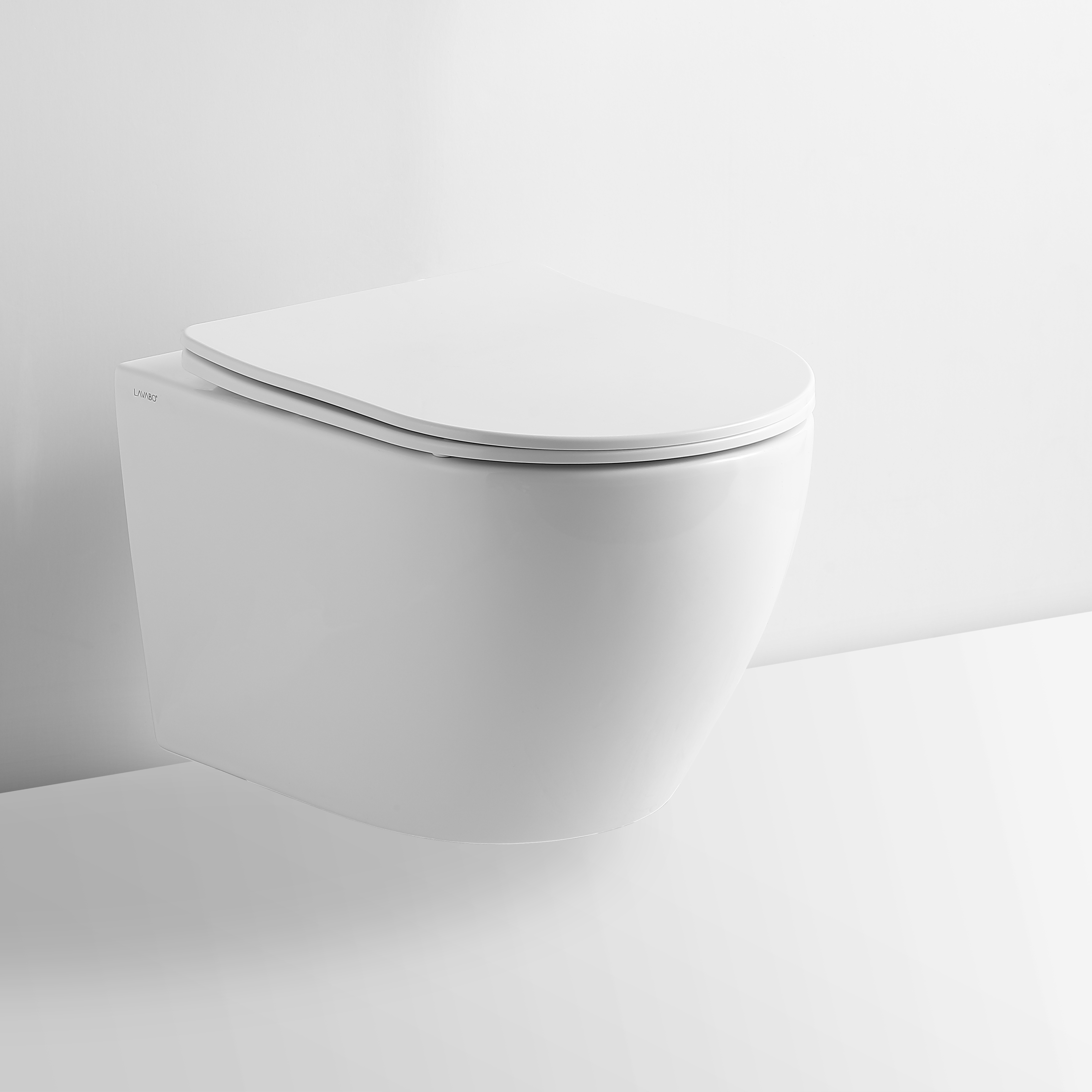 Lavabo Studio NoRim væghængt toilet med soft close sæde, hvid