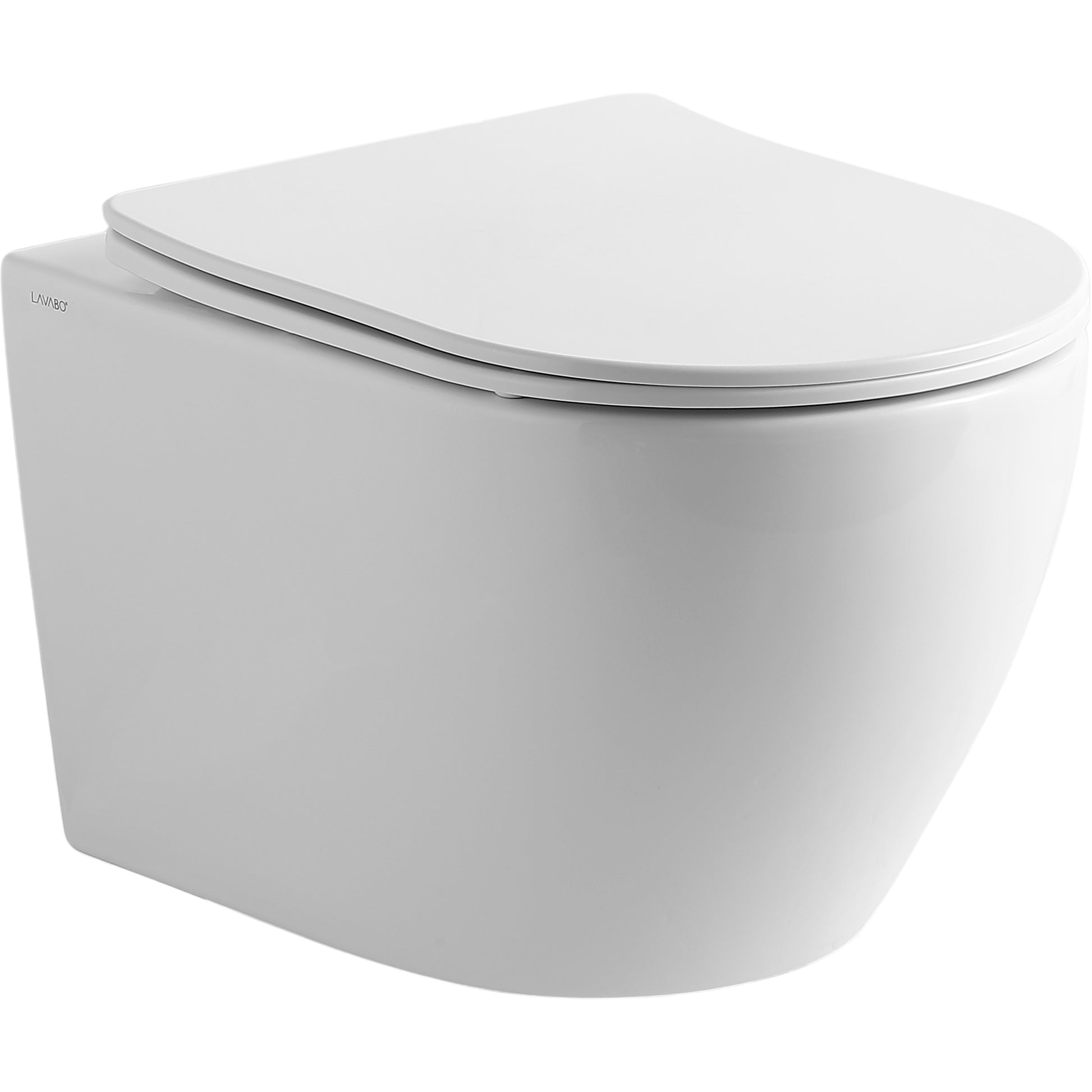 Lavabo Studio NoRim væghængt toilet med soft close sæde, hvid