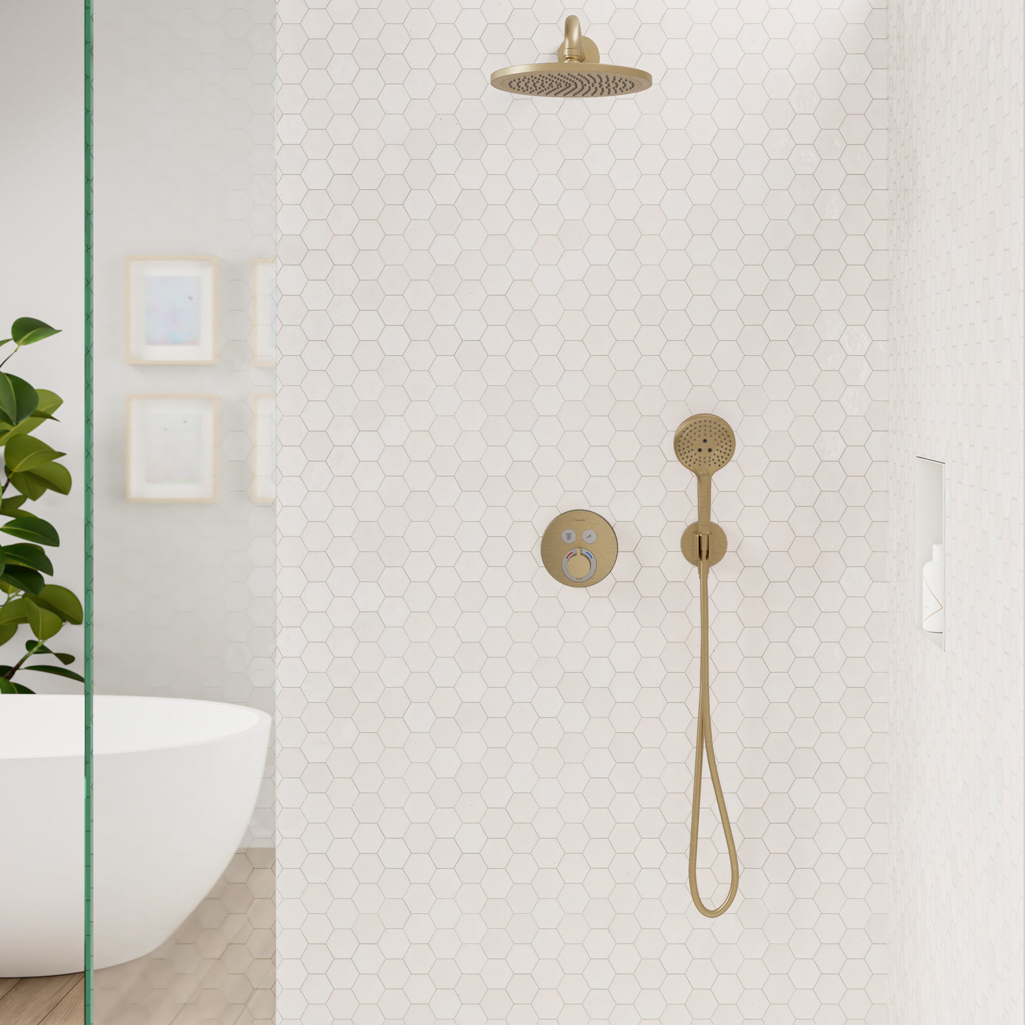 Hansgrohe FixFit S slangeudtag med bruserholder