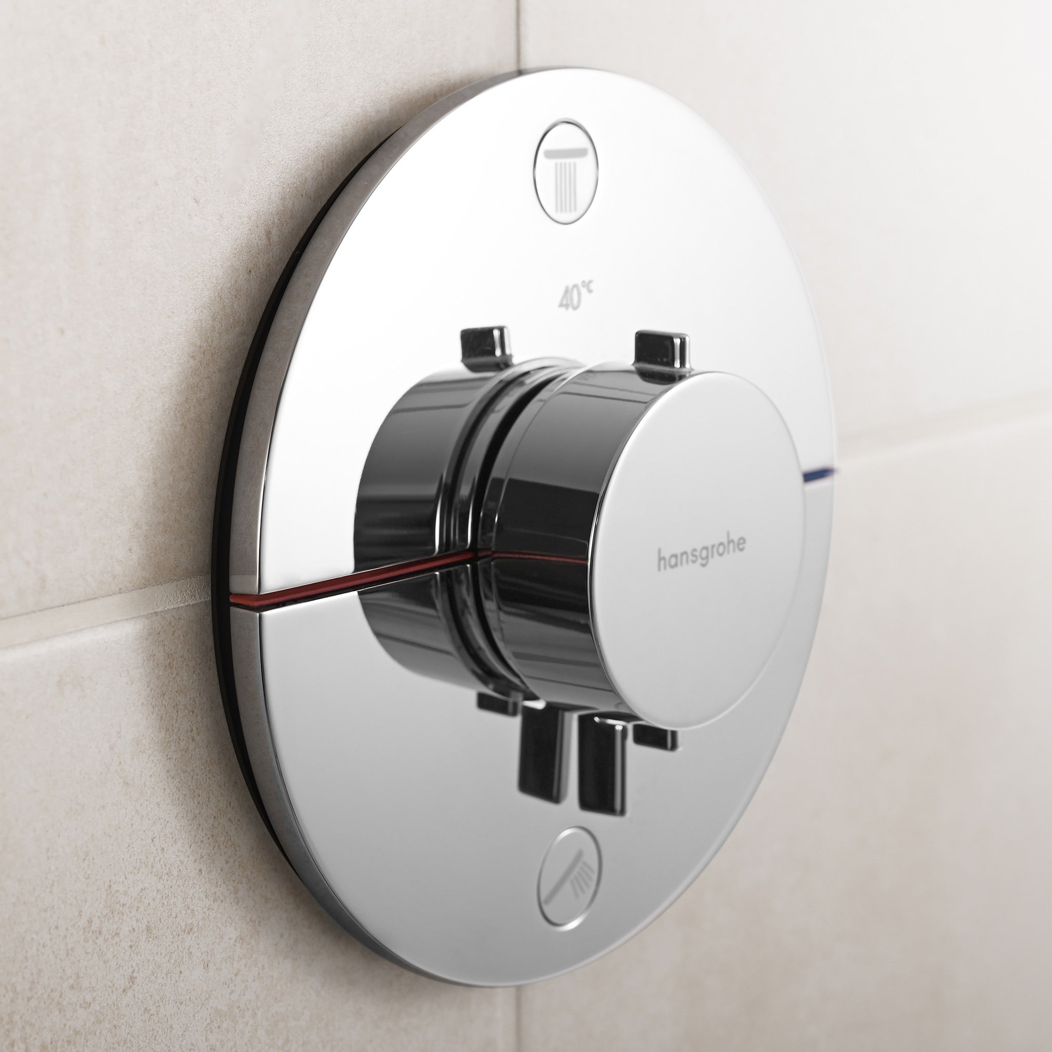 HANSGROHE ShowerSelect Comfort termostatbatteri ø155mm indb 2udt