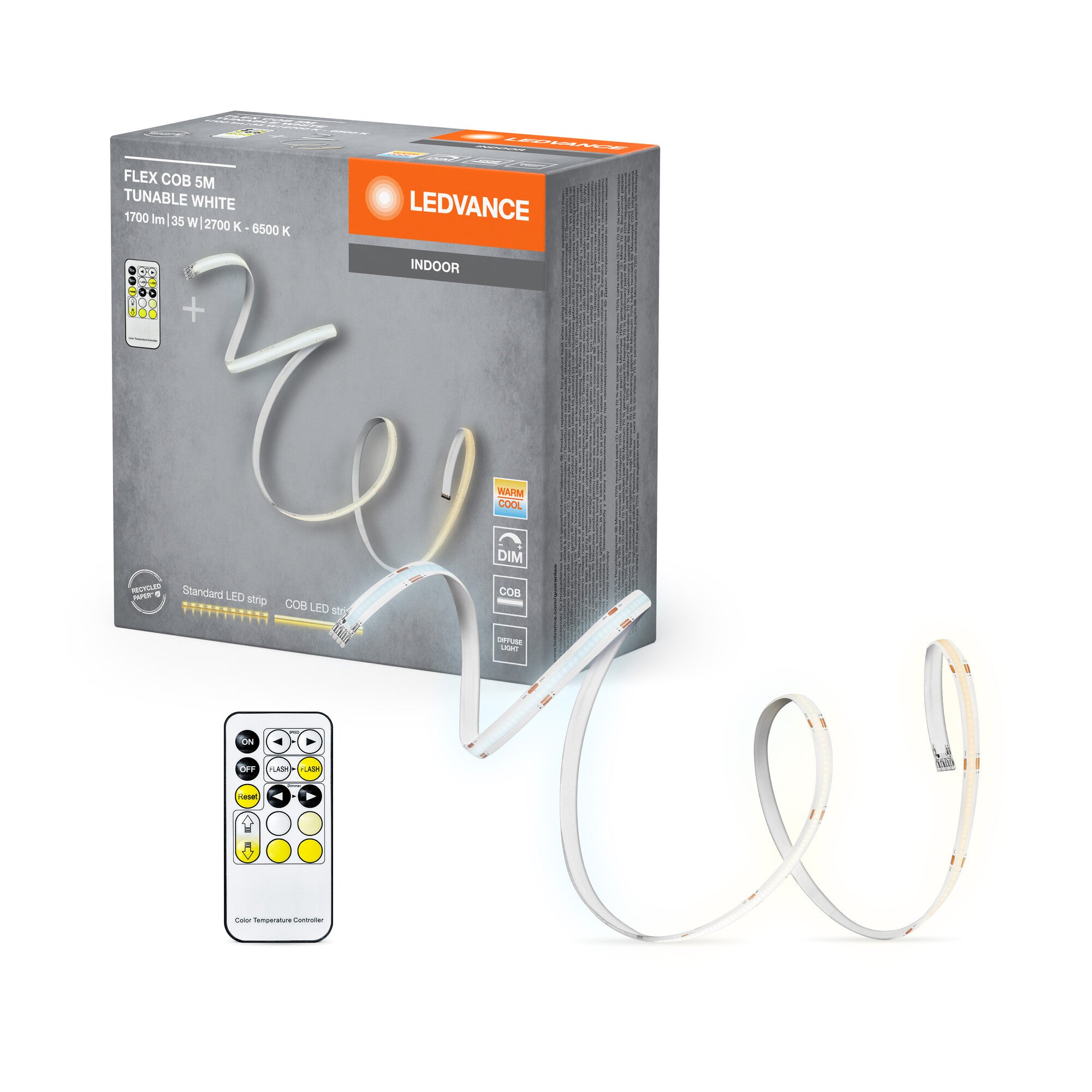 Ledvance Flex COB 1700lm 35W/2700-6500K fjernbetjening 5M