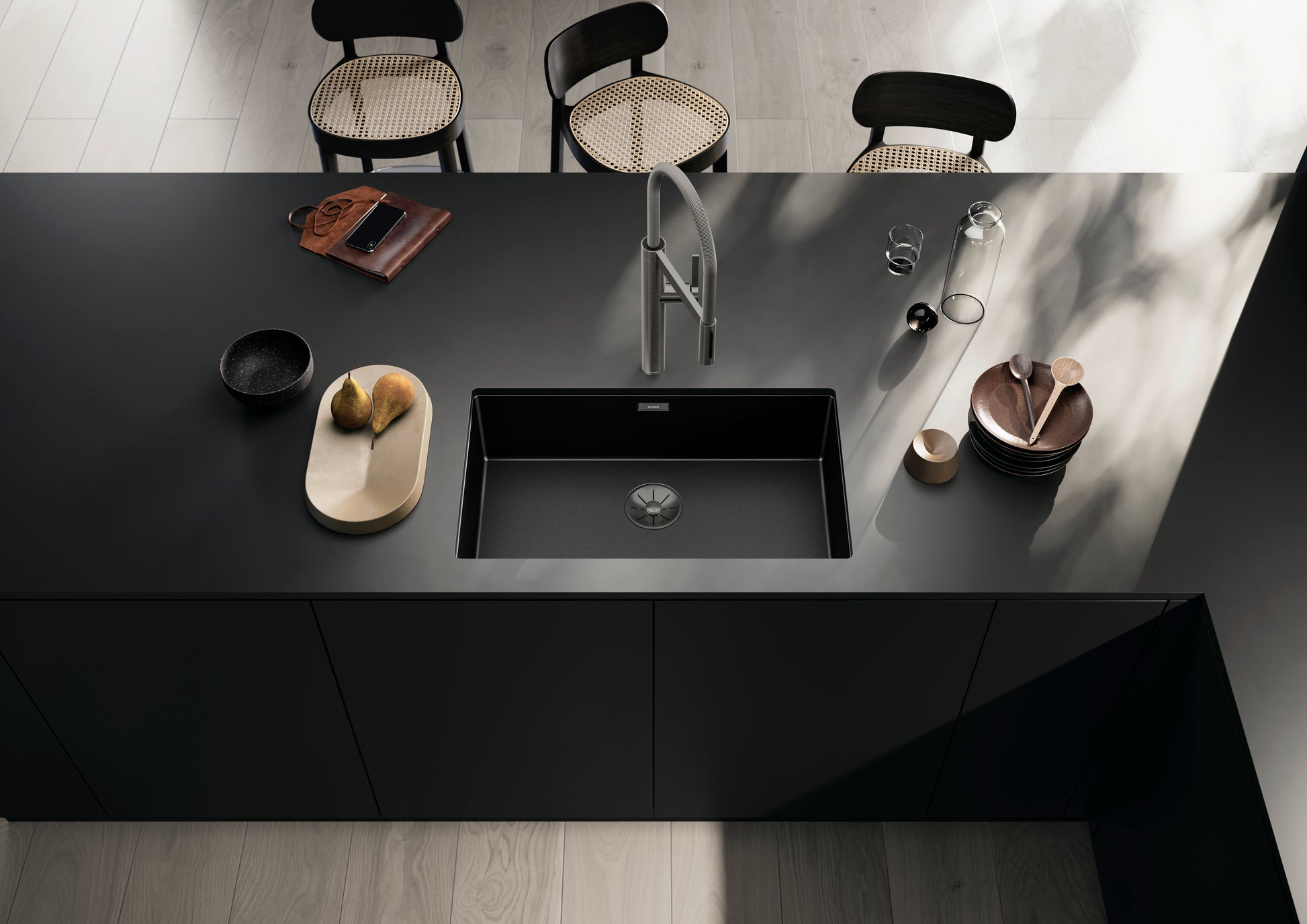 BLANCO CLARON 700-U Dark St Ed UXI køkkenvask 74x44cm SILGRANIT®