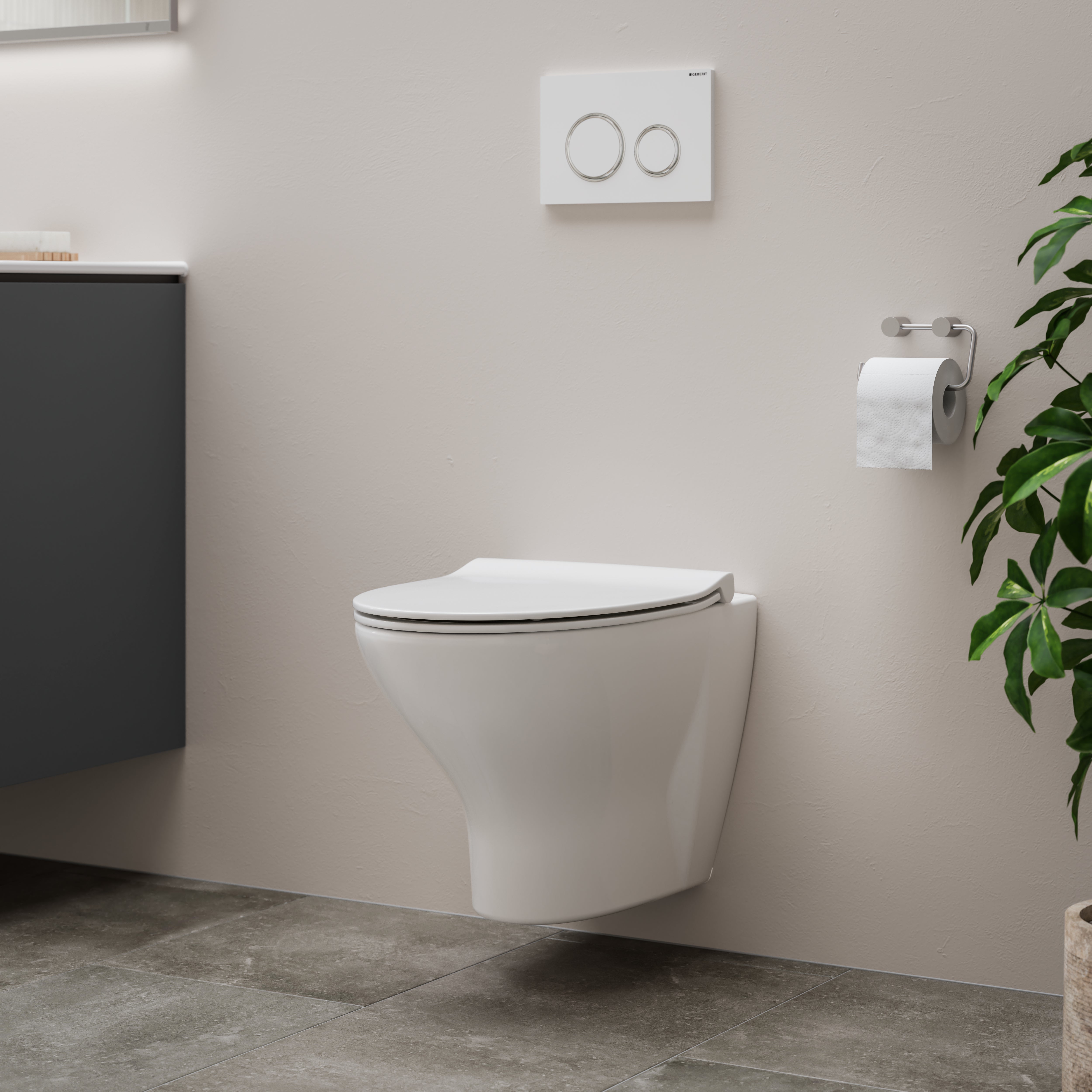 IFÖ SPIRA STYLE VÆGH.TOILET 52CM M/SÆDE