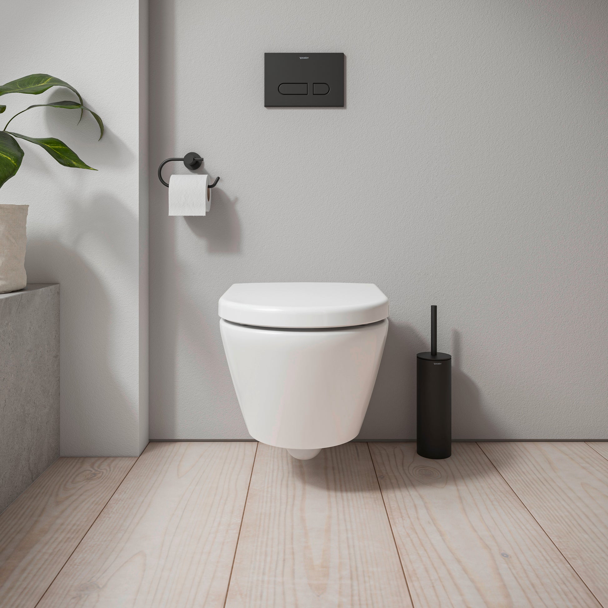 Duravit D-Code vægmonteret toilet, 370 x 540 mm, Rimless