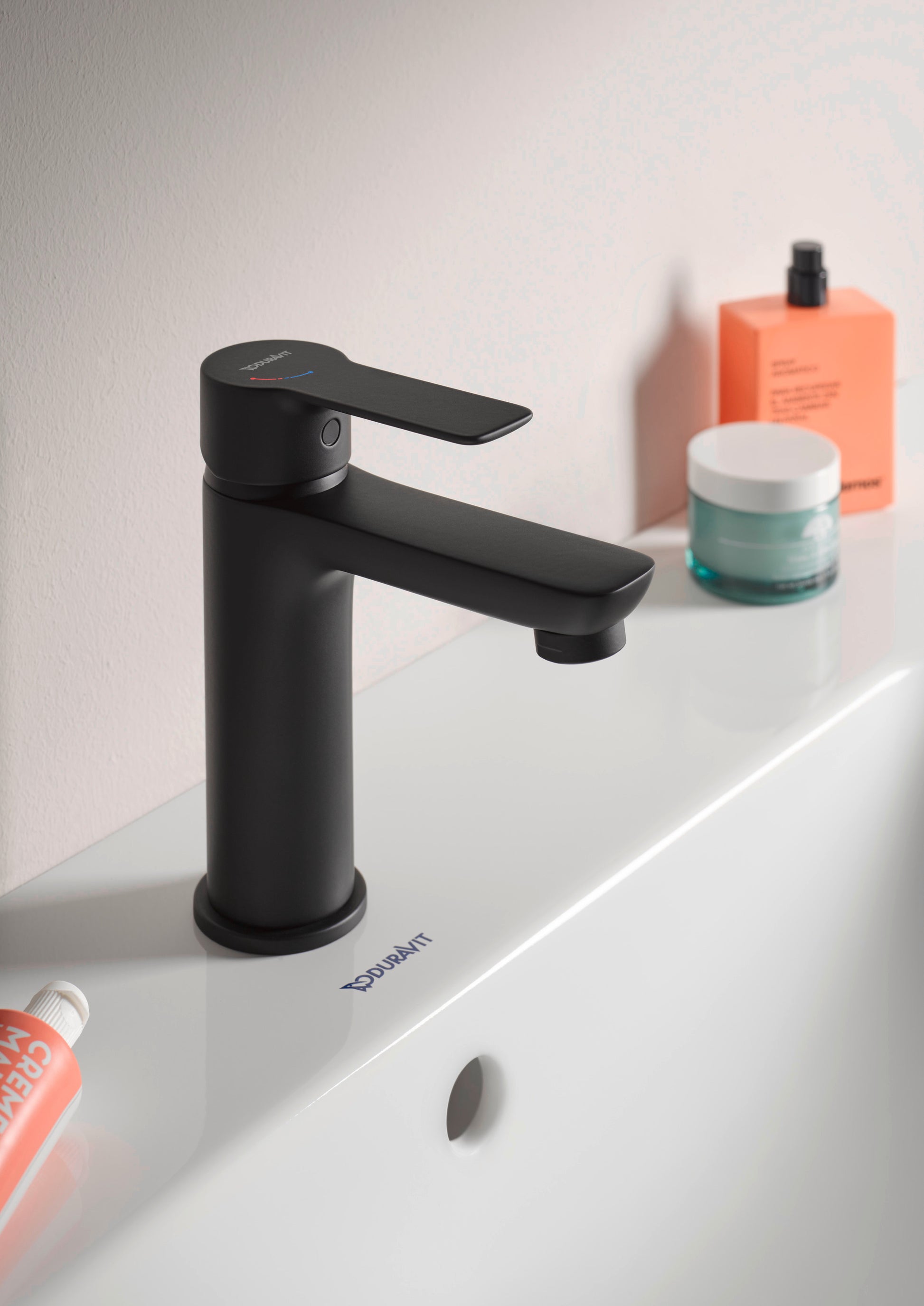 Duravit D-Code håndvask, 800 x 480 mm, med hanehul og overløb