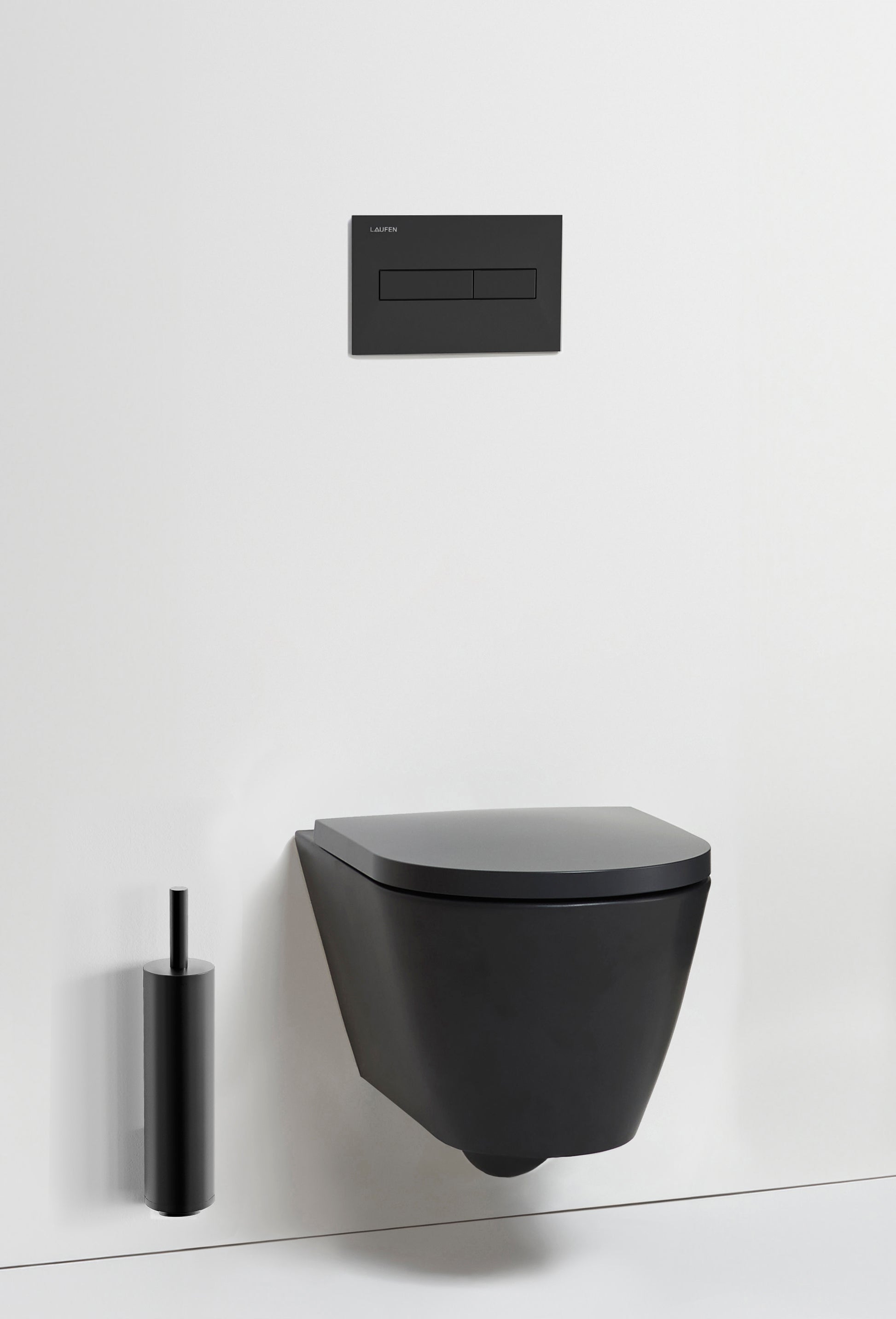 LAUFEN NIXIE toiletbørsteholder mat sort