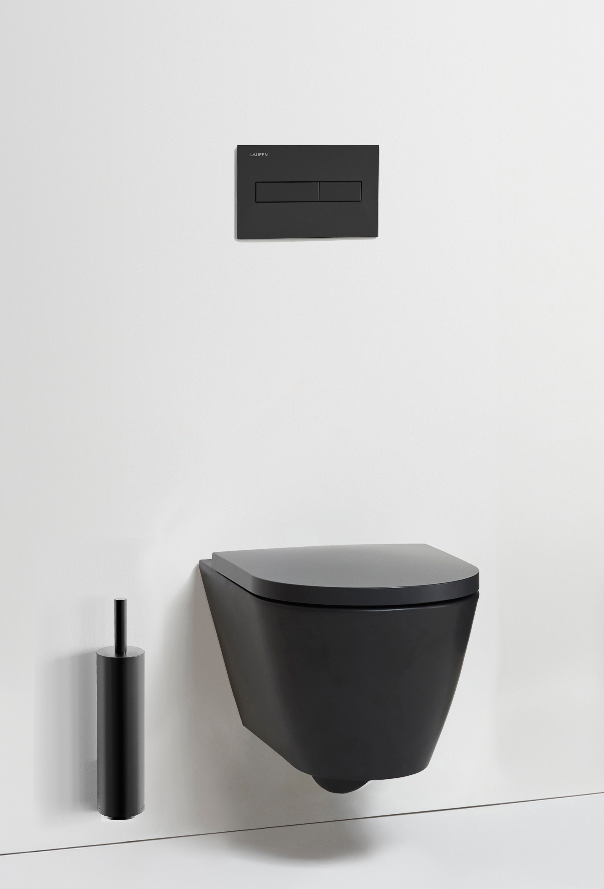 LAUFEN NIXIE toiletbørsteholder mat sort