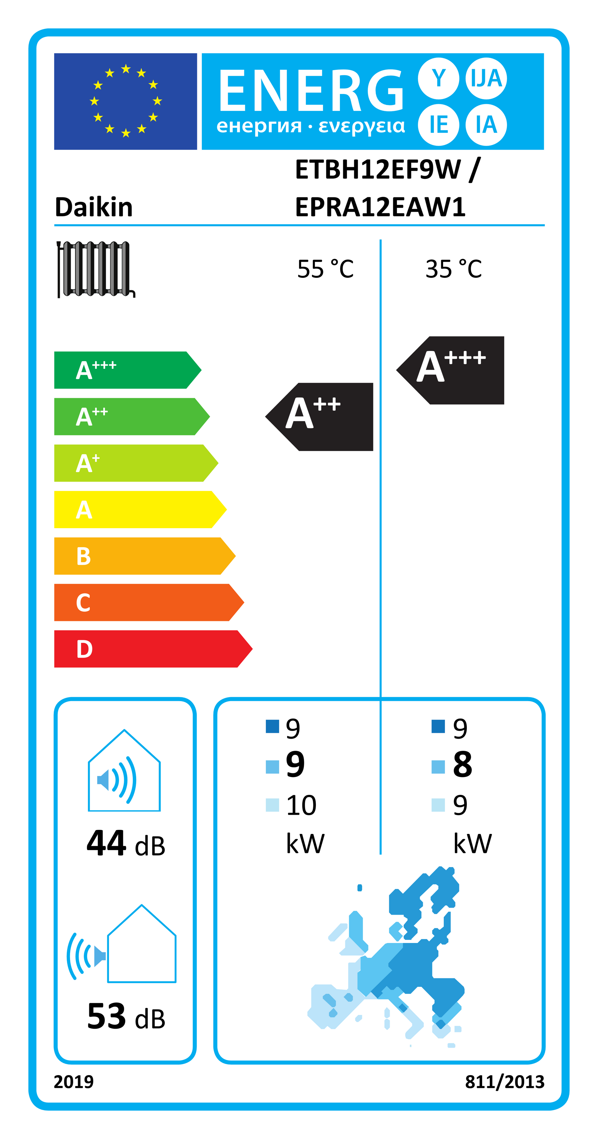 DAIKIN Altherma 3 varmepumpe 12kW udedel
