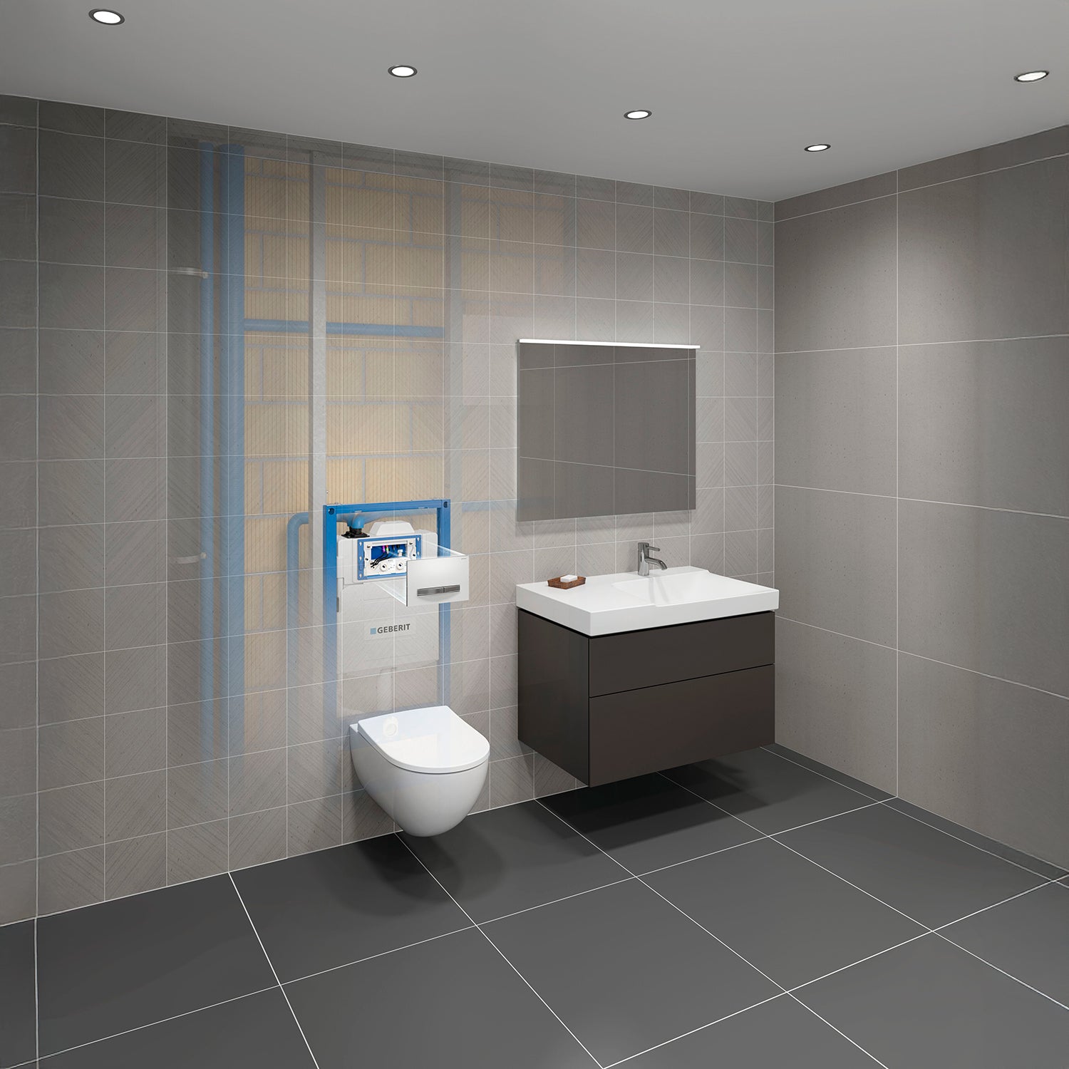 Geberit Sigma Duofix 112cm frontbetjent cisterne