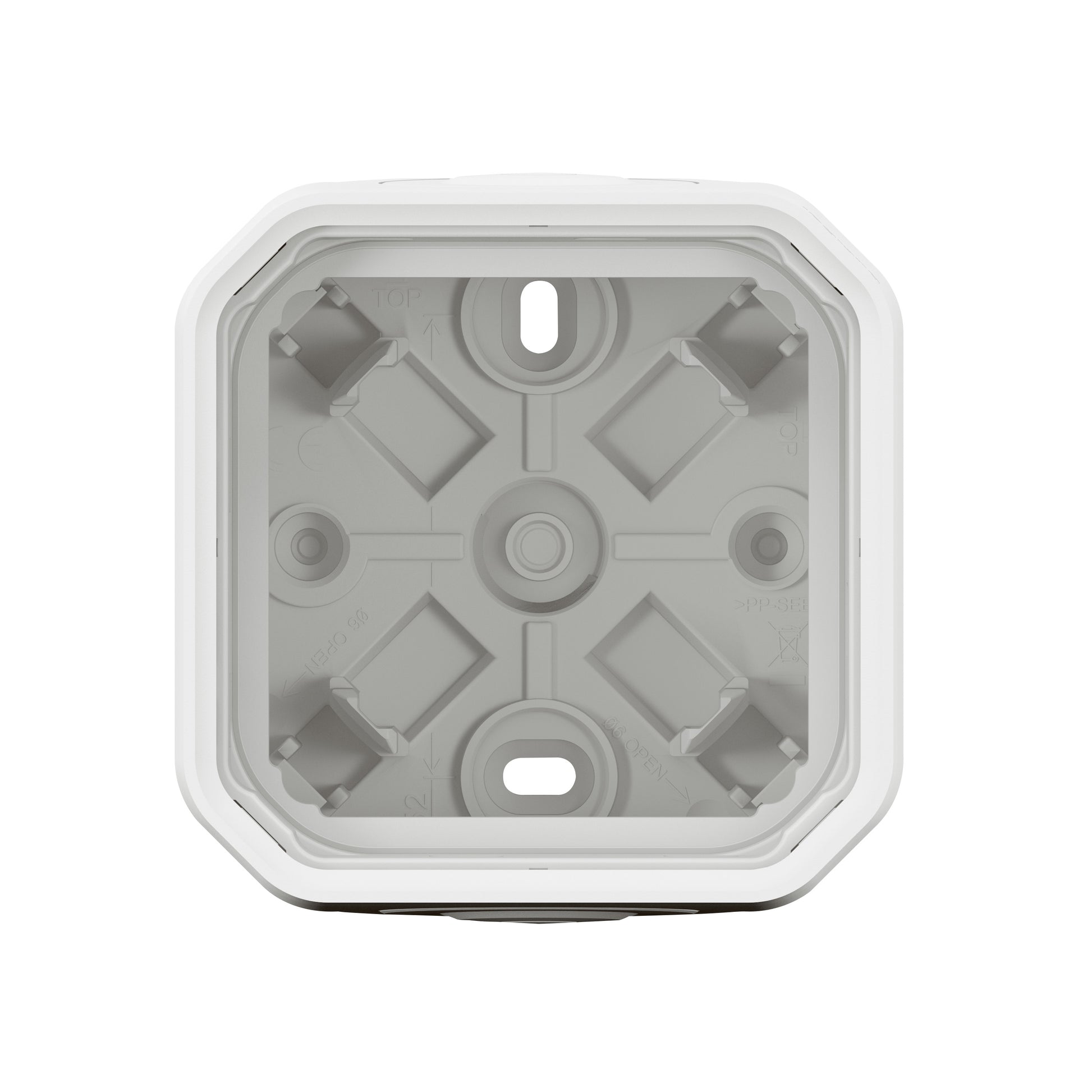 PLEXO 55 IP55 underlag 2 modul membran, hvid