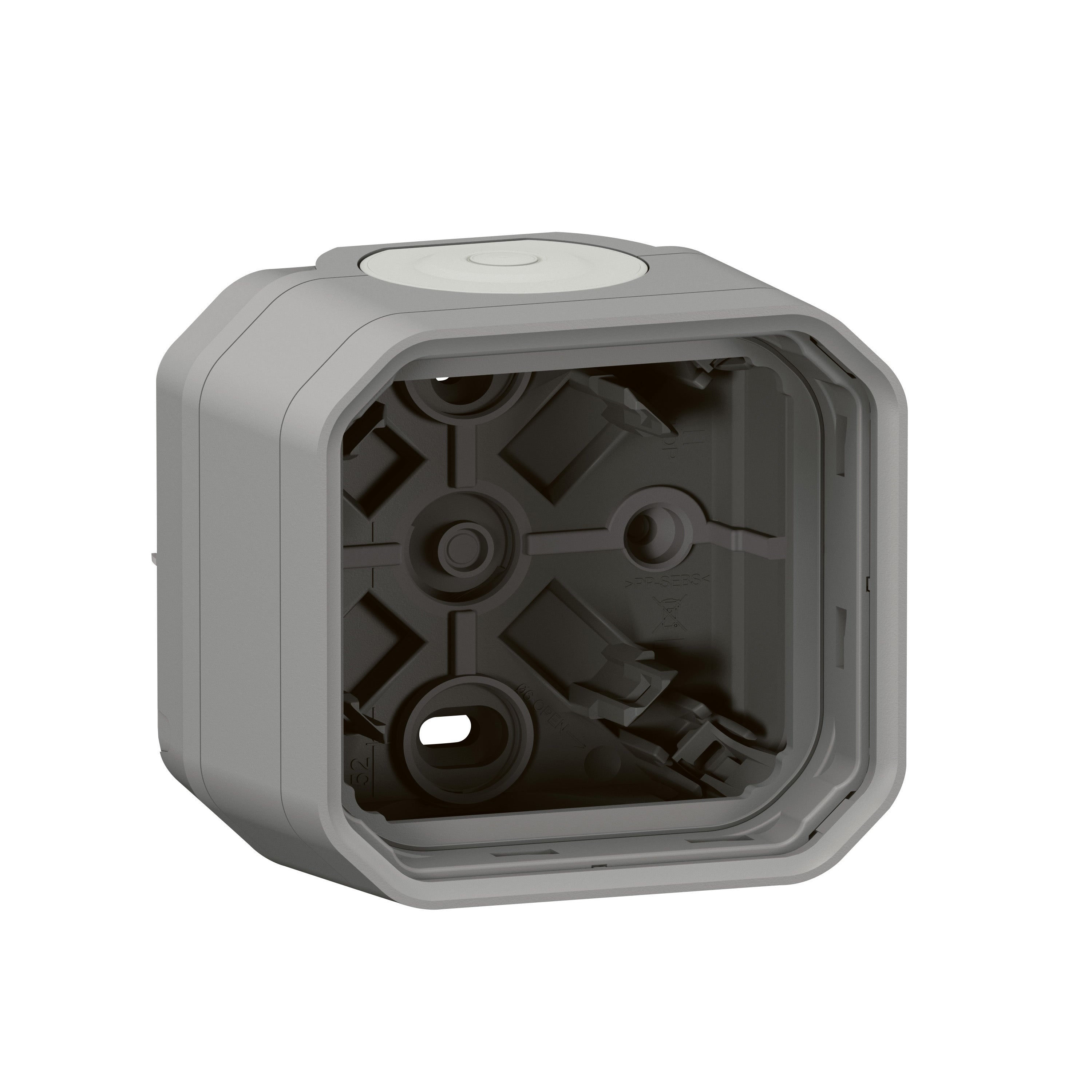 PLEXO 55 IP55 underlag 2 modul membran, grå