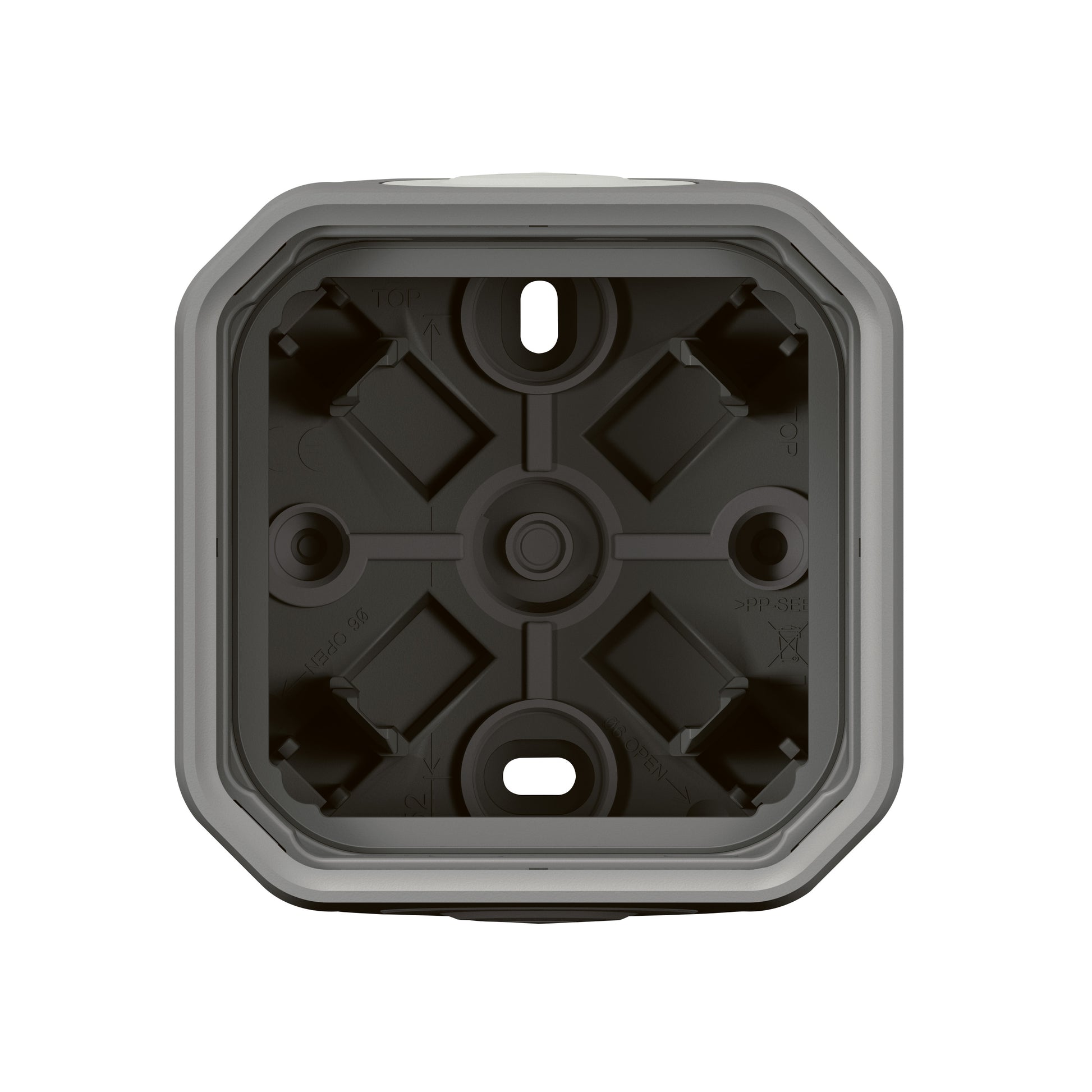 PLEXO 55 IP55 underlag 2 modul membran, grå