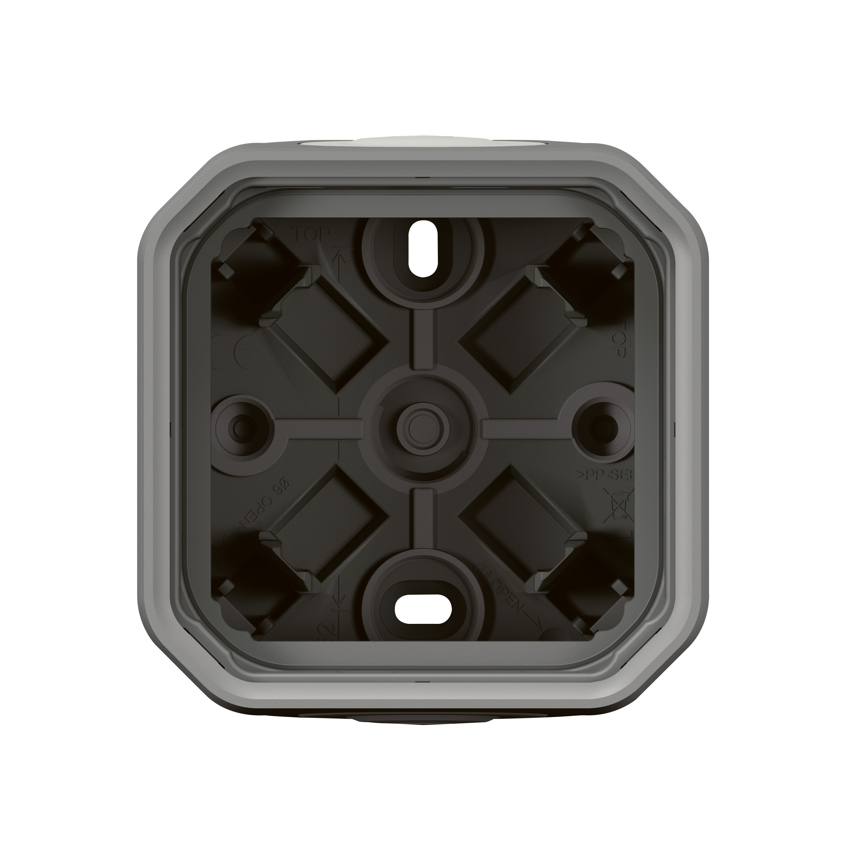 PLEXO 55 IP55 underlag 2 modul membran, grå